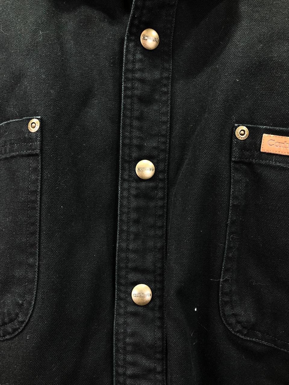 Carhartt Mens Vintage Carhartt Black Plaid Canvas Overshirt Jacket Size US XL / EU 56 / 4 - 2 Thumbnail