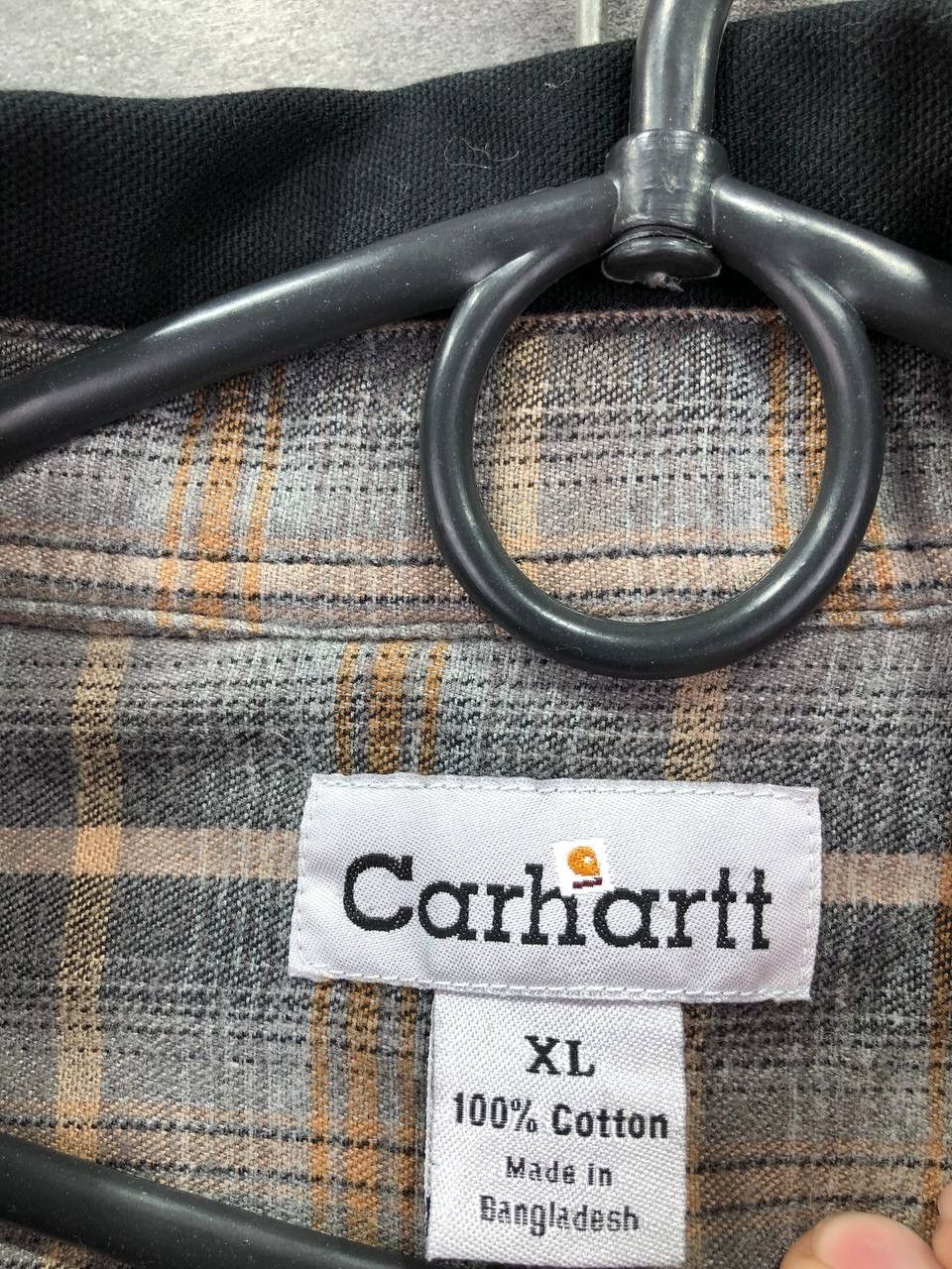 Carhartt Mens Vintage Carhartt Black Plaid Canvas Overshirt Jacket Size US XL / EU 56 / 4 - 4 Thumbnail