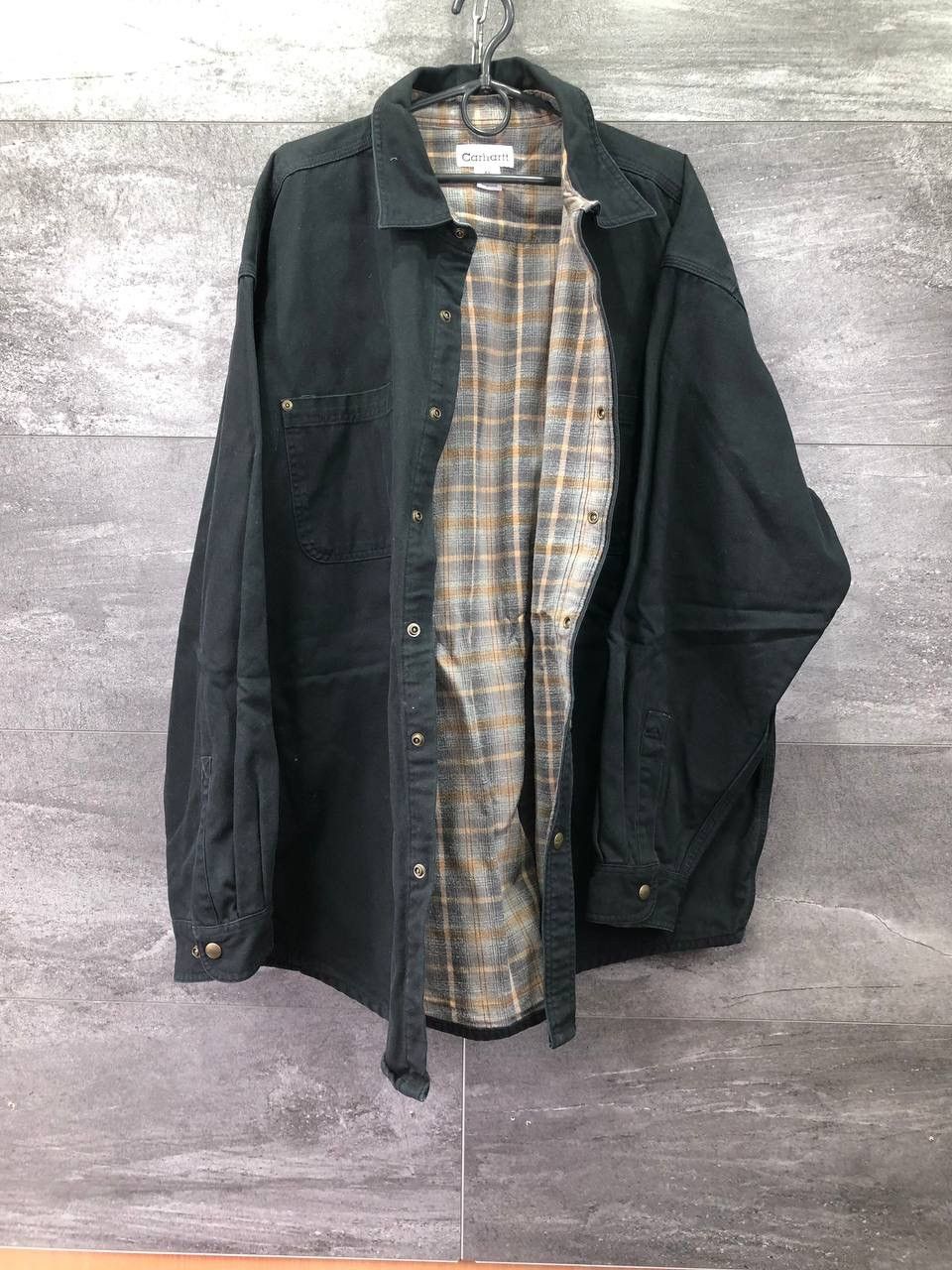 Carhartt Mens Vintage Carhartt Black Plaid Canvas Overshirt Jacket Size US XL / EU 56 / 4 - 8 Thumbnail