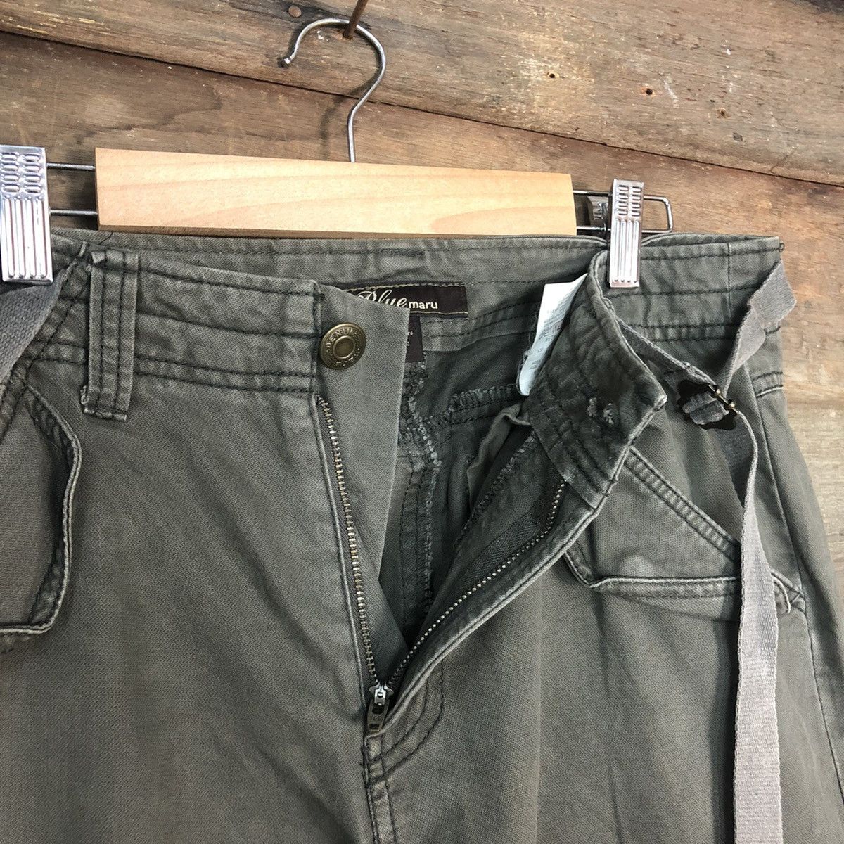Japanese Brand CARGO PANTS 3D POCKET BAGGY BLUE MARU MULITPOCKET PANTS Size US 32 / EU 48 - 10 Thumbnail