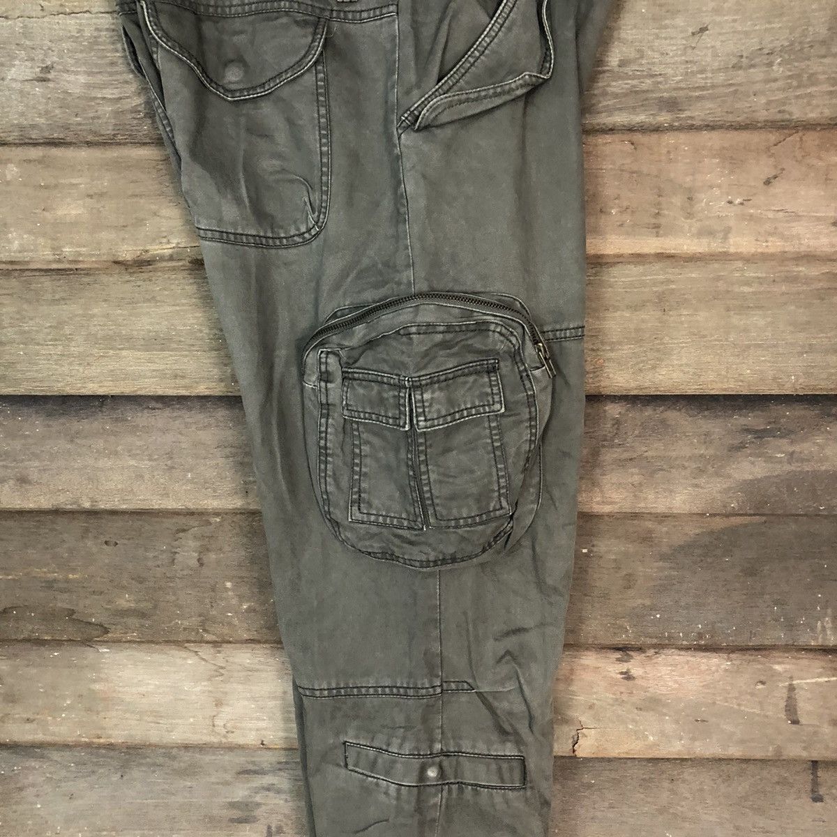 Japanese Brand CARGO PANTS 3D POCKET BAGGY BLUE MARU MULITPOCKET PANTS Size US 32 / EU 48 - 21 Thumbnail