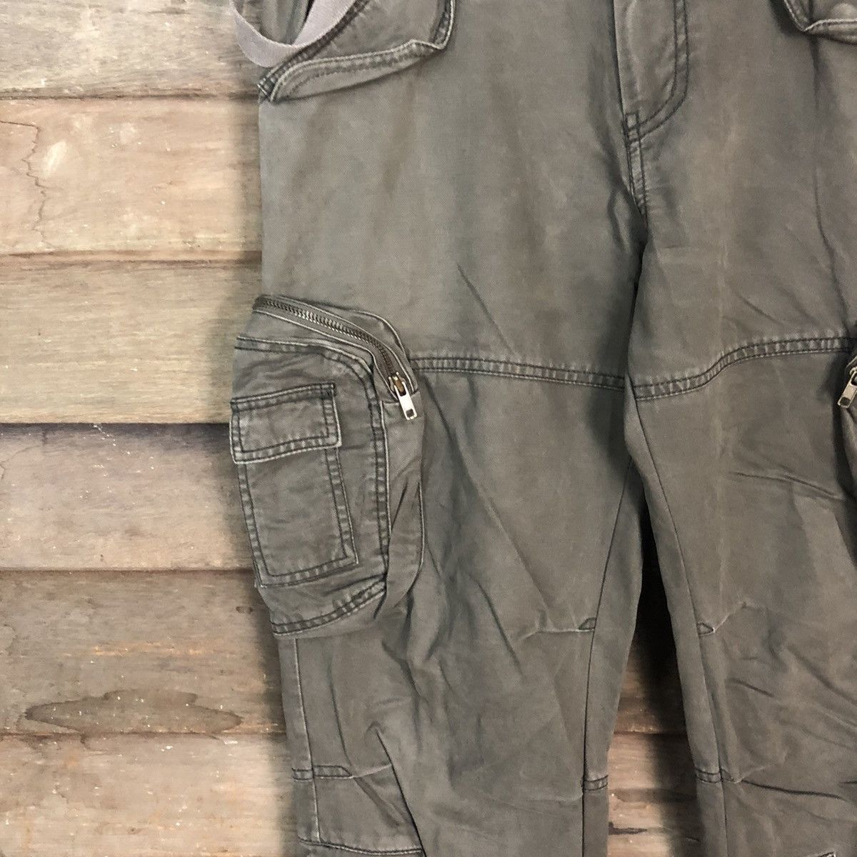 Japanese Brand CARGO PANTS 3D POCKET BAGGY BLUE MARU MULITPOCKET PANTS Size US 32 / EU 48 - 6 Thumbnail