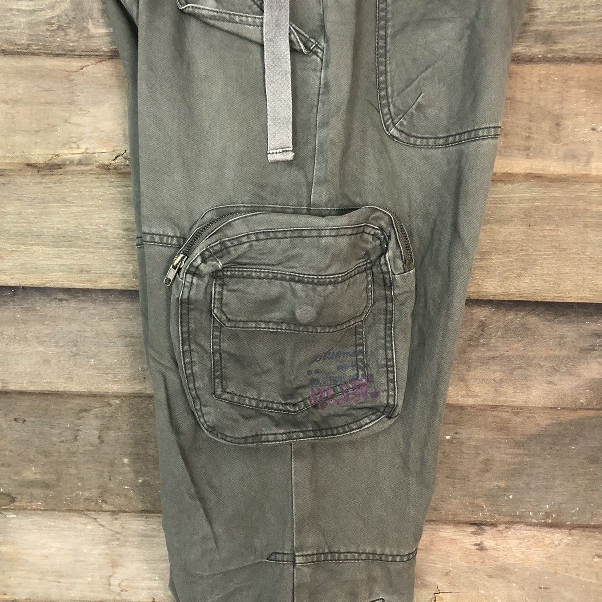 Japanese Brand CARGO PANTS 3D POCKET BAGGY BLUE MARU MULITPOCKET PANTS Size US 32 / EU 48 - 19 Thumbnail