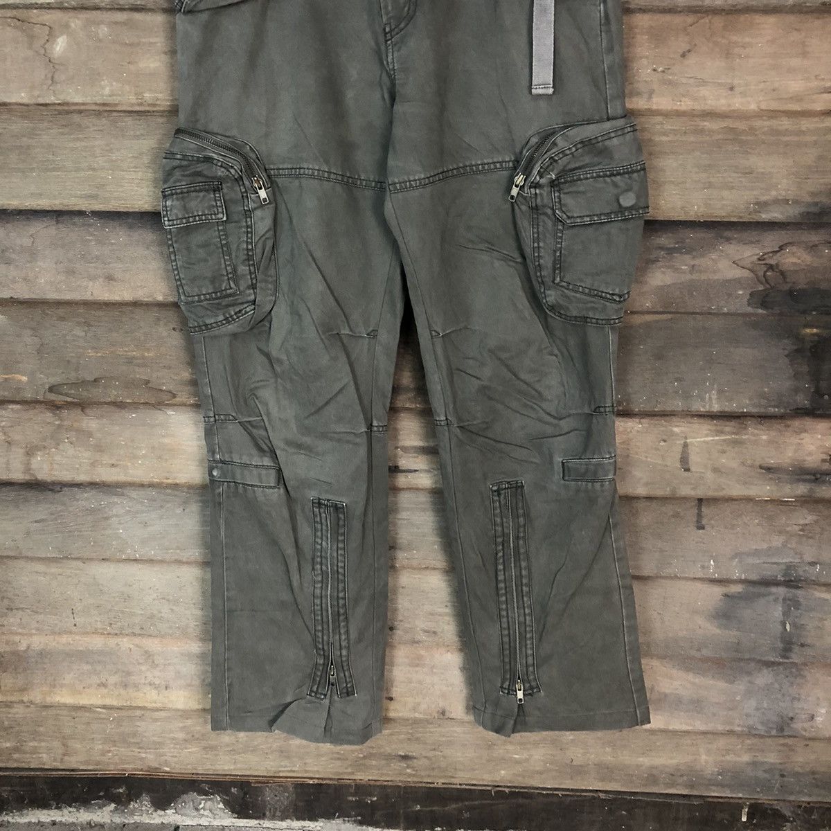 Japanese Brand CARGO PANTS 3D POCKET BAGGY BLUE MARU MULITPOCKET PANTS Size US 32 / EU 48 - 3 Thumbnail