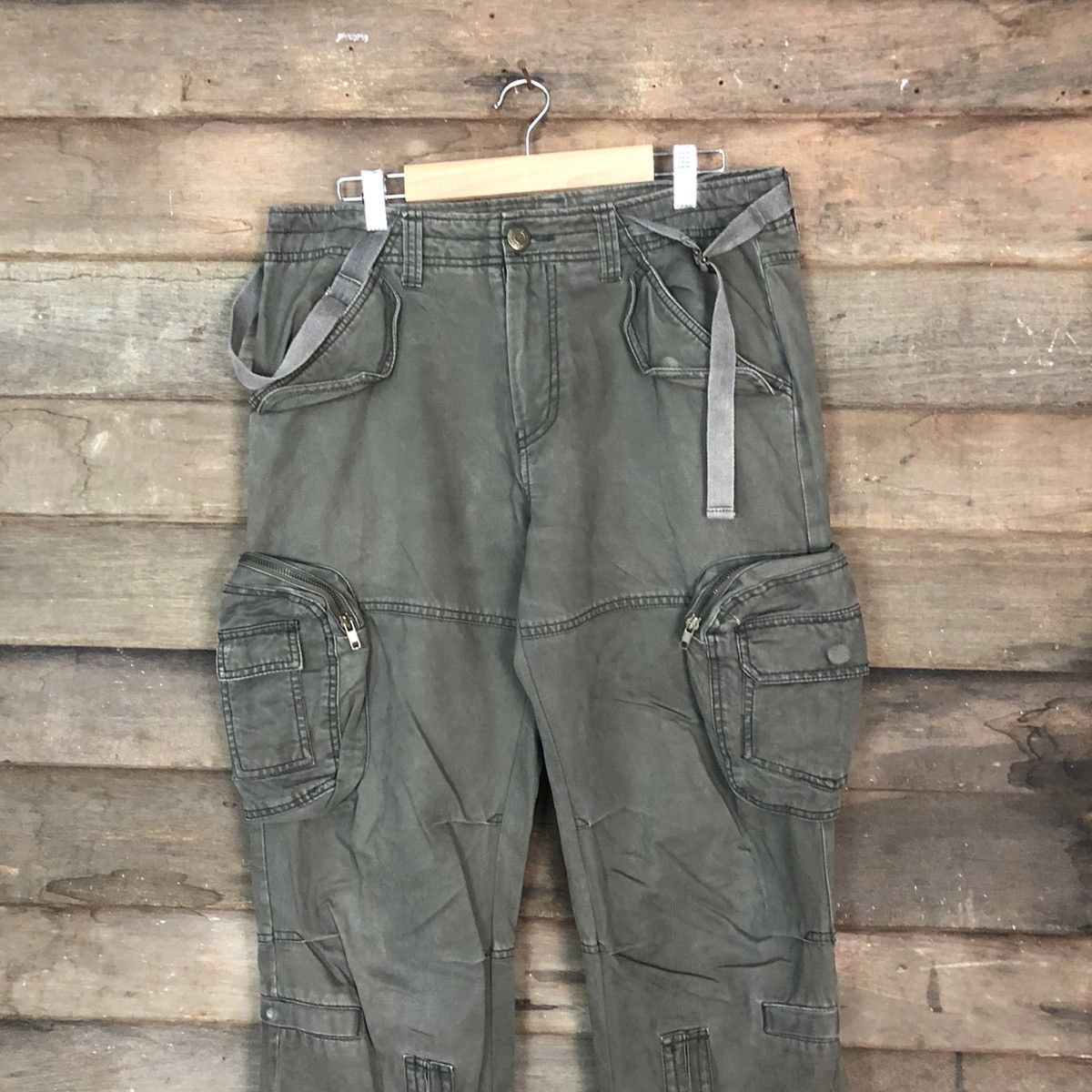 Japanese Brand CARGO PANTS 3D POCKET BAGGY BLUE MARU MULITPOCKET PANTS Size US 32 / EU 48 - 2 Thumbnail