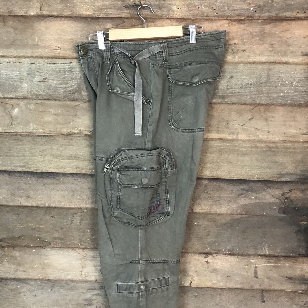 Japanese Brand CARGO PANTS 3D POCKET BAGGY BLUE MARU MULITPOCKET PANTS Size US 32 / EU 48 - 17 Thumbnail