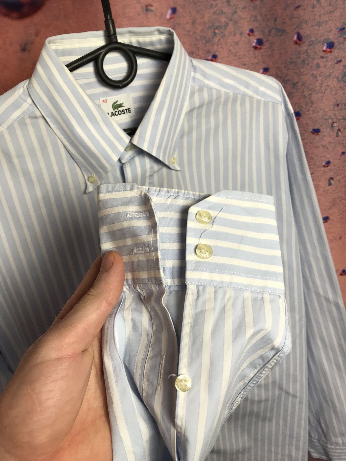 Lacoste × Vintage Vintage Lacoste luxury striped shirt Size US XL / EU 56 / 4 - 5 Thumbnail