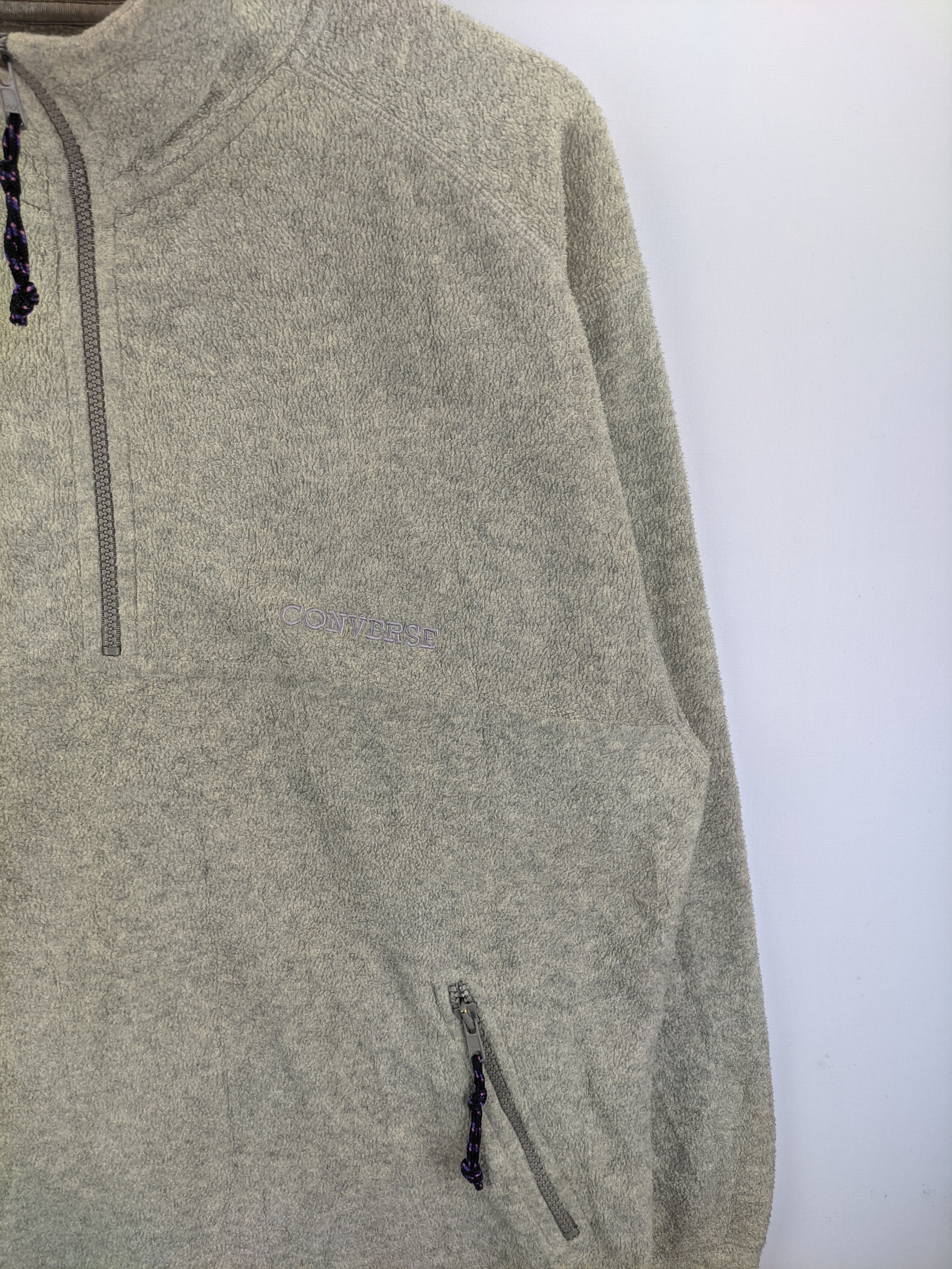 Converse Steals🔥Converse Fleece Sweater Quarter Zipper Size US M / EU 48-50 / 2 - 5 Thumbnail