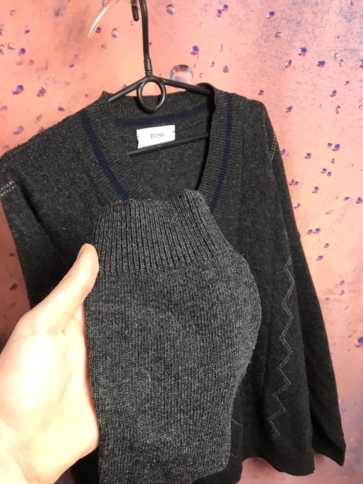 Hugo Boss × Vintage Vintage Hugo Boss Luxury sweater Size US XL / EU 56 / 4 - 4 Thumbnail