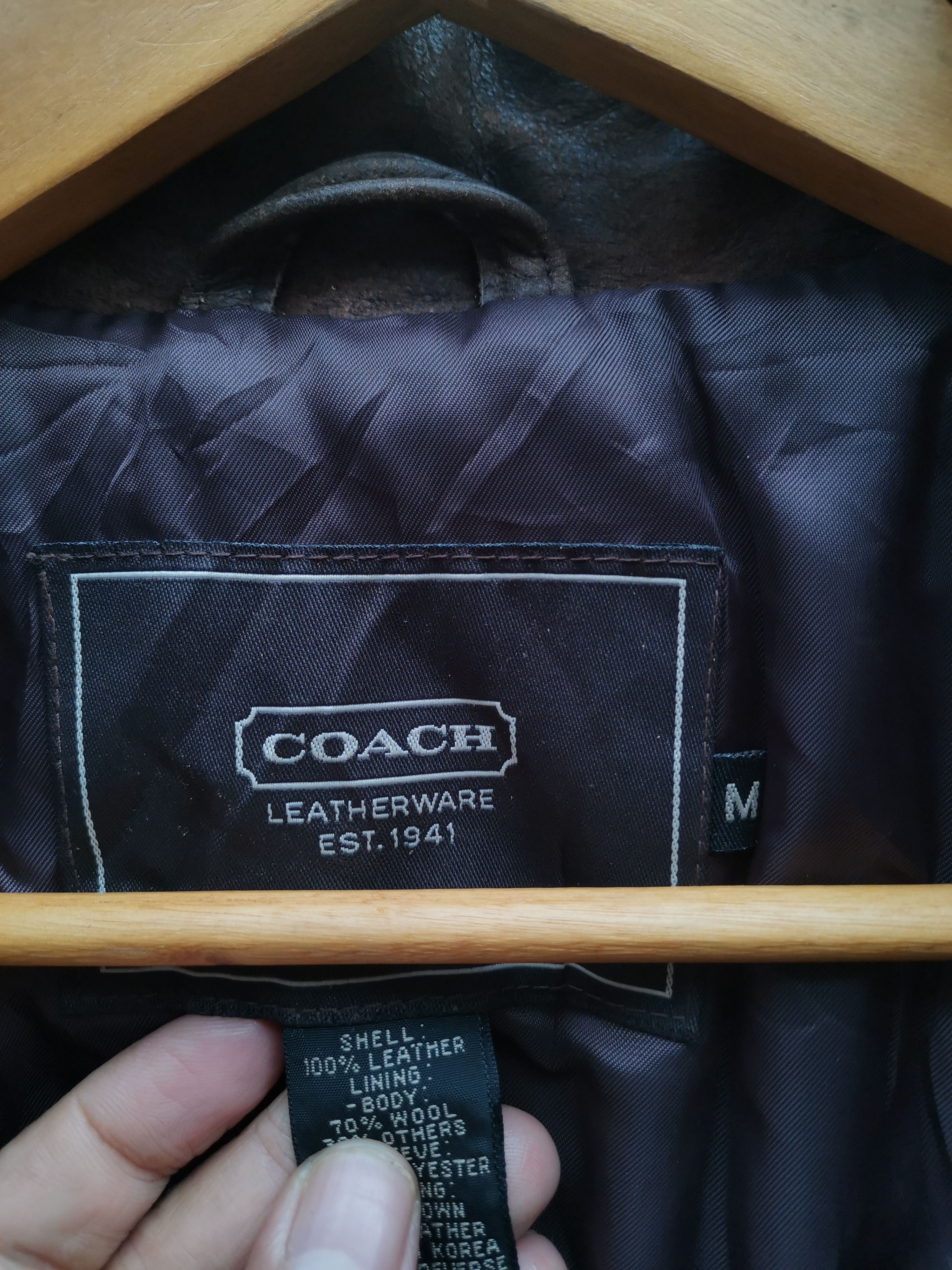 Coach Coach Leather Jacket Brown Distressed Size US M / EU 48-50 / 2 - 6 Thumbnail