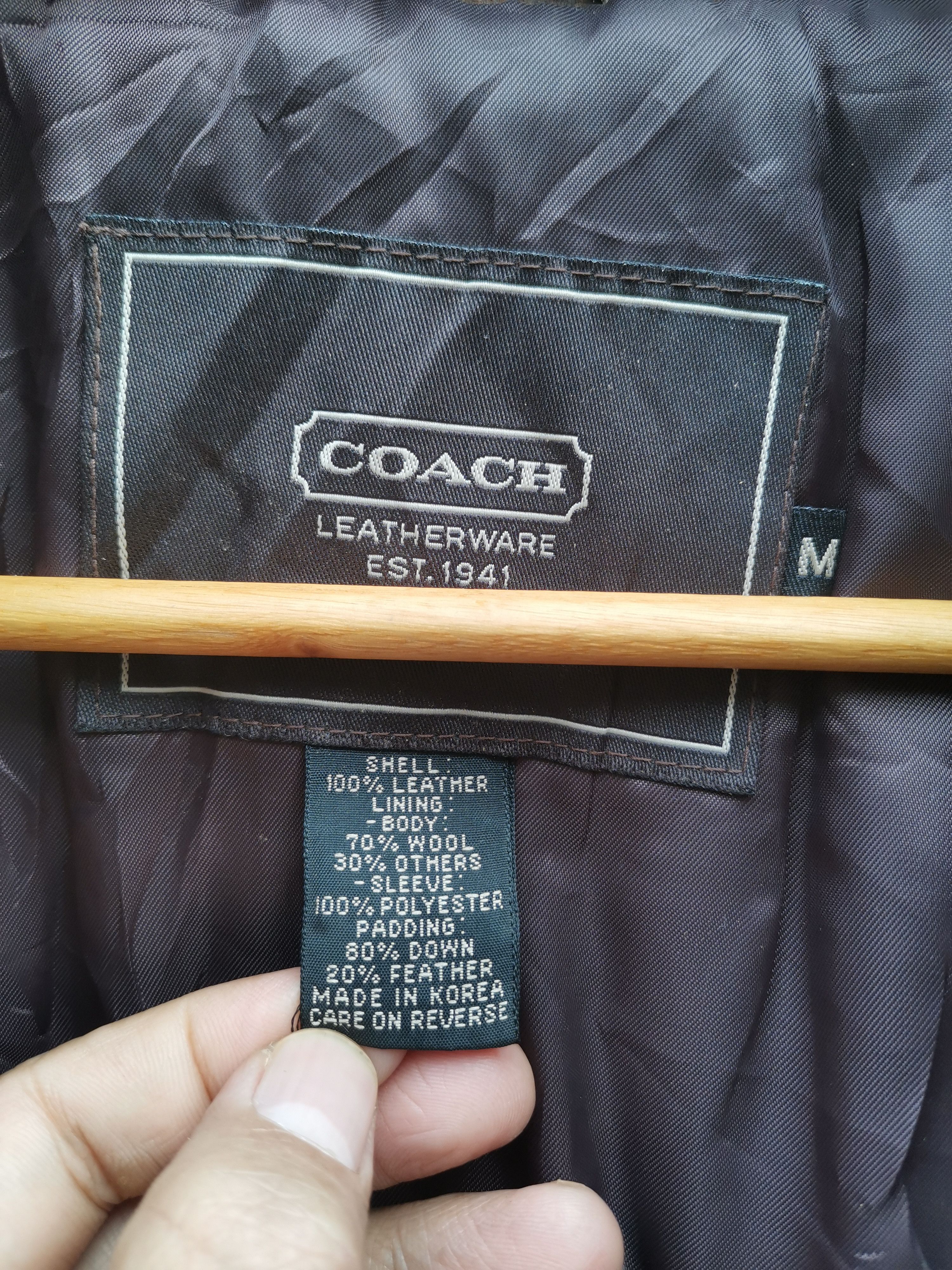 Coach Coach Leather Jacket Brown Distressed Size US M / EU 48-50 / 2 - 5 Thumbnail