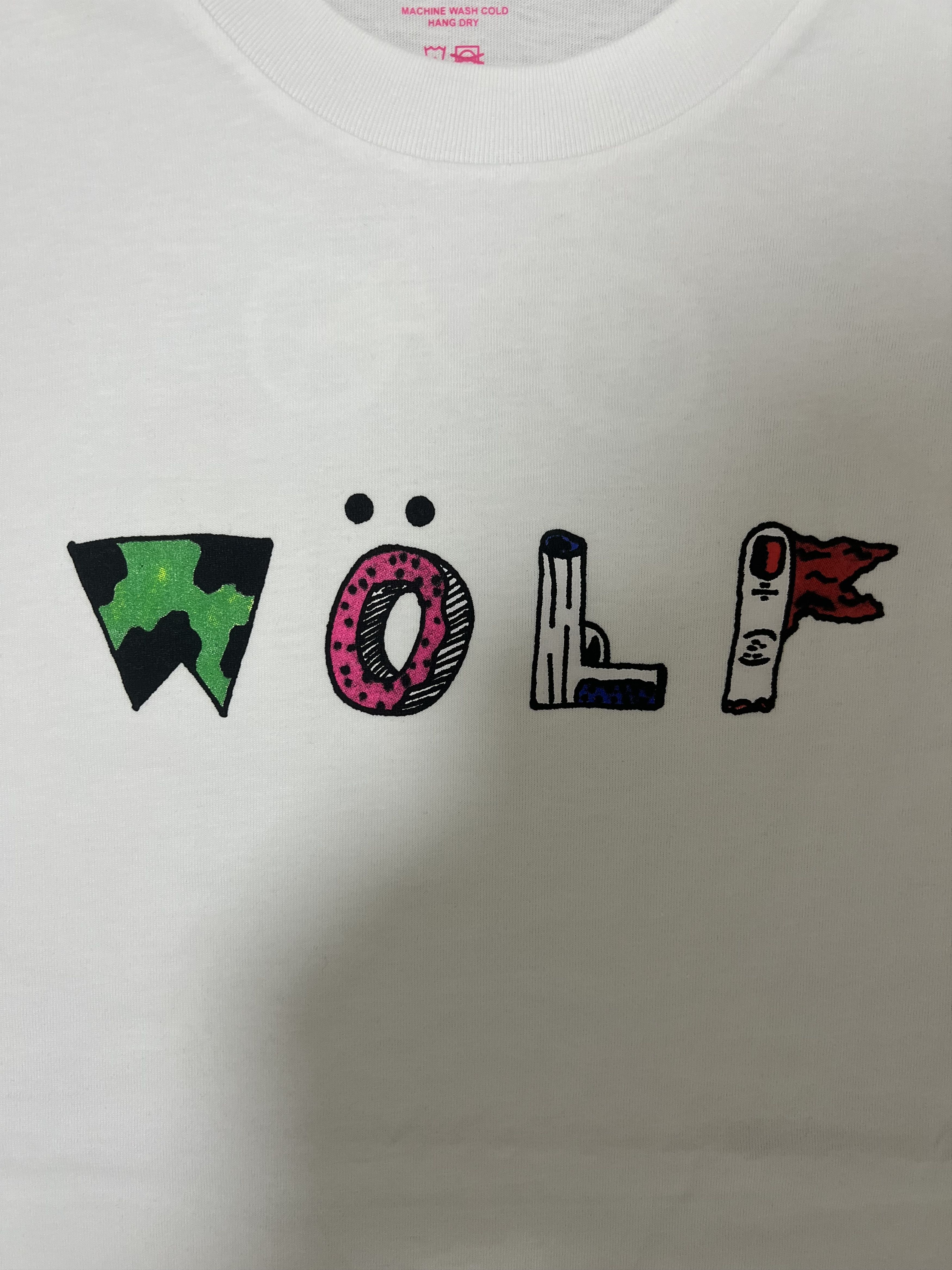 Golf Wang × Tyler The Creator 💚 Golf Wang Wolf Sketchbook Tee White Large NEW Size US L / EU 52-54 / 3 - 3 Thumbnail