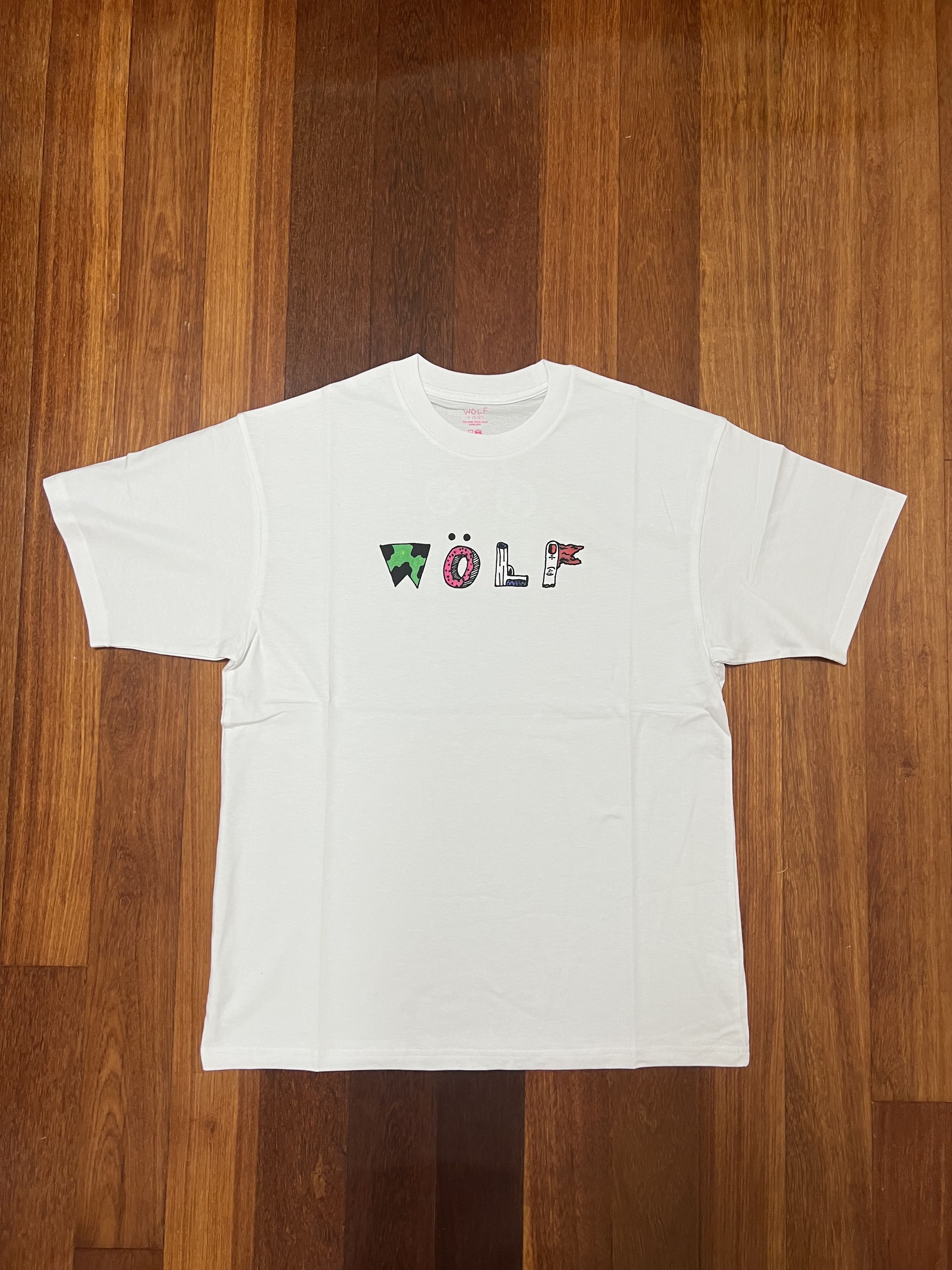 image of Golf Wang Wolf Sketchbook Tee White, Men's (Size XL)