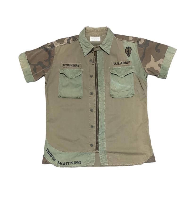image of Vintage Avirex A-75 U.s Army Zipper Shirt, Men's (Size Large)