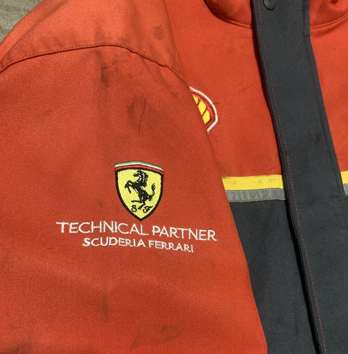 Ferrari Vintage 90s Ferrari Shell Helix Workwear Jacket Size US L / EU 52-54 / 3 - 2 Thumbnail