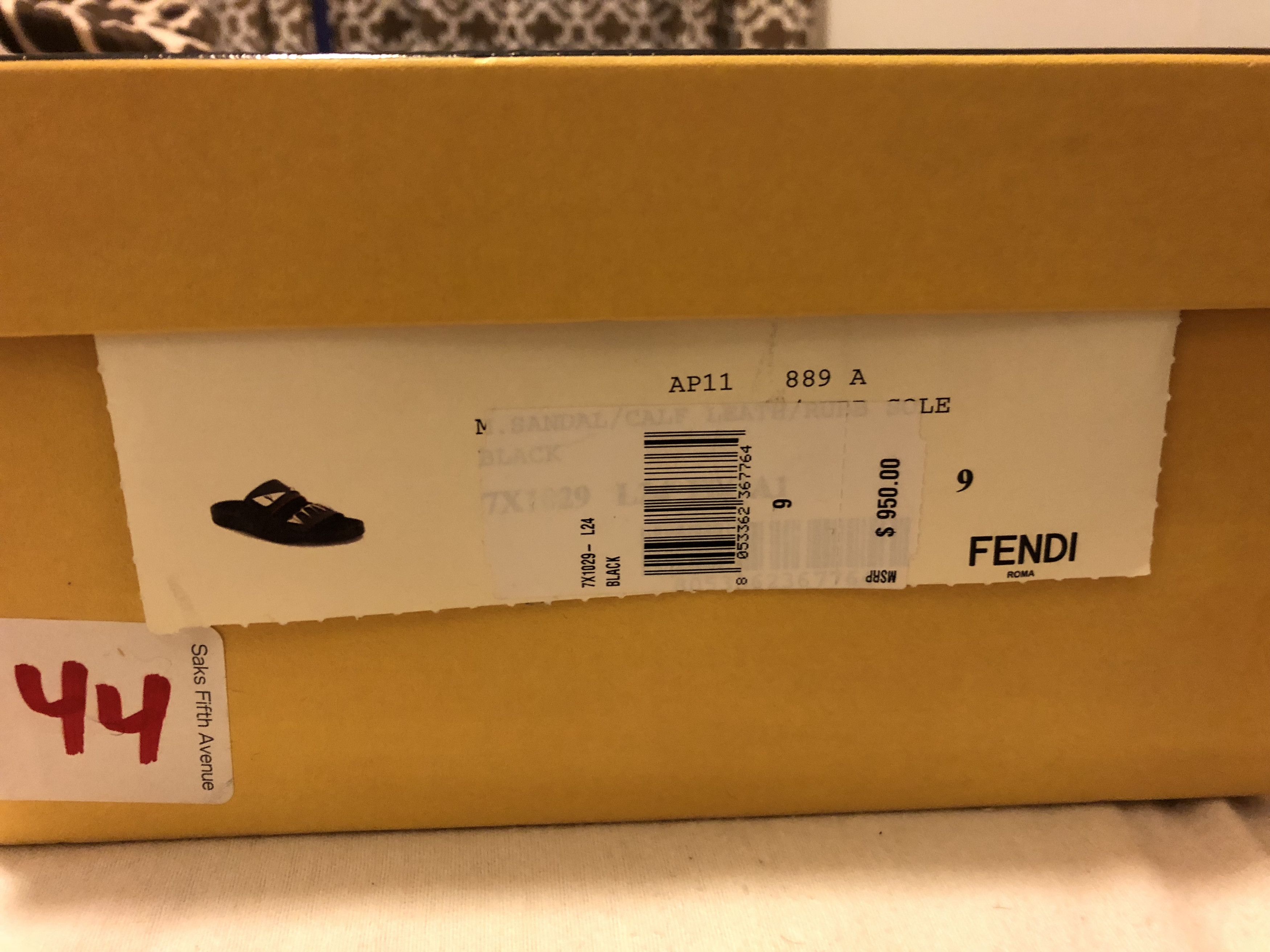 Fendi Fendi Monster Metal Double-Strap Slide, Black Size US 9 / EU 42 - 4 Thumbnail