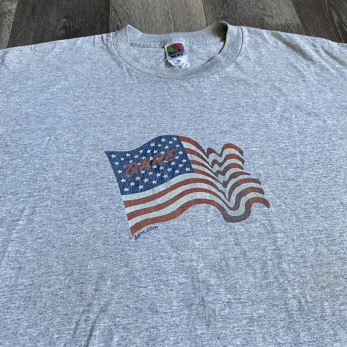D.A.R.E Vintage 2000s DARE Drug Resistance American Flag Logo Tee Size US XXL / EU 58 / 5 - 1 Thumbnail