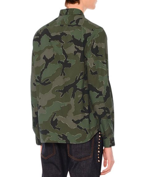Valentino Valentino Green Multi Camo-print Size US M / EU 48-50 / 2 - 2 Thumbnail