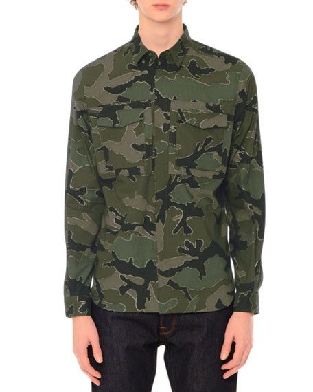 Valentino Valentino Green Multi Camo-print Size US M / EU 48-50 / 2 - 1 Thumbnail