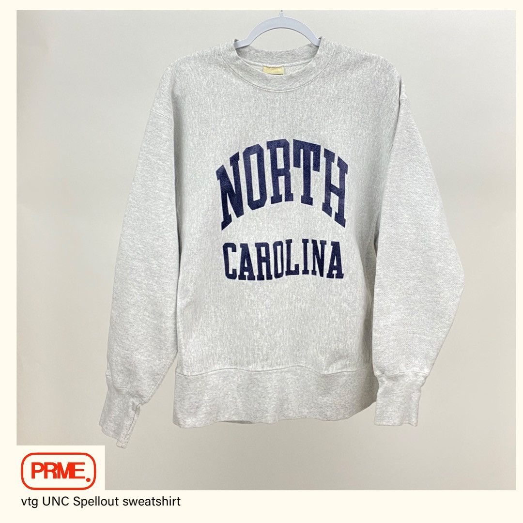 Lee × Vintage vtg 90s UNC UNIVERSITY OF NORTH CAROLINA Spellout sweatshirt Size US L / EU 52-54 / 3 - 2 Thumbnail
