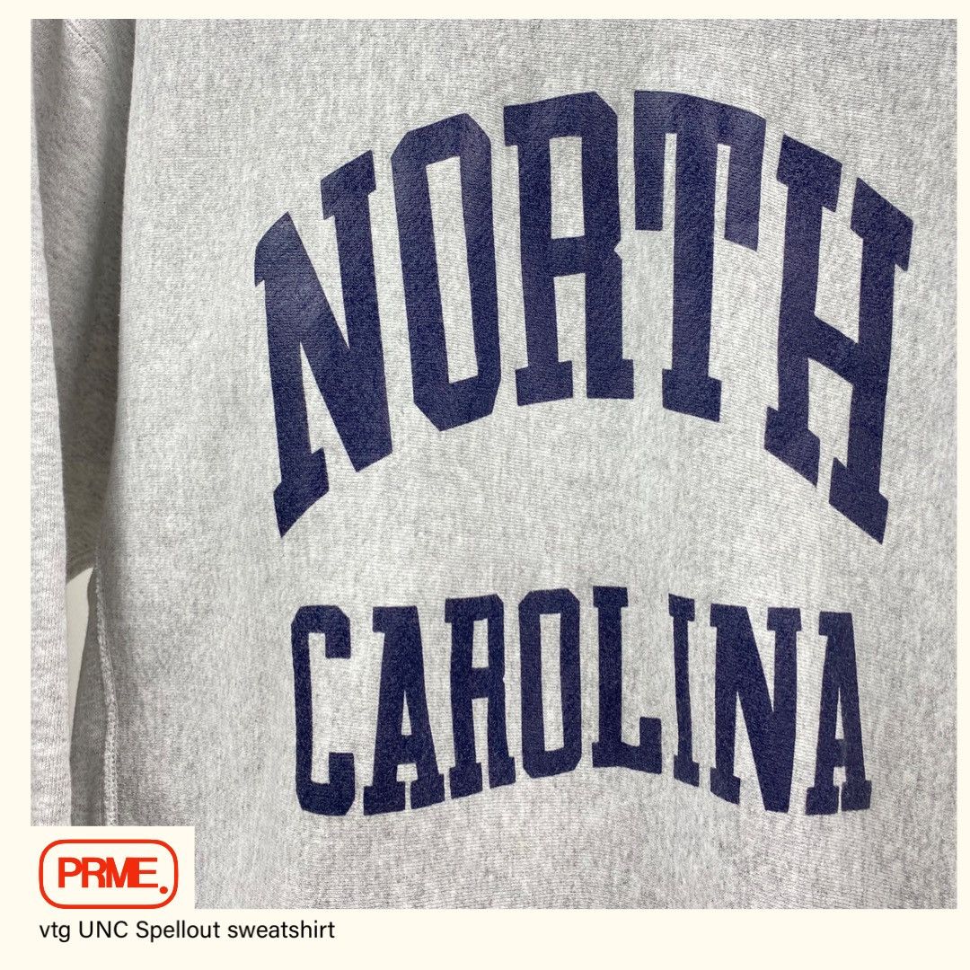 Lee × Vintage vtg 90s UNC UNIVERSITY OF NORTH CAROLINA Spellout sweatshirt Size US L / EU 52-54 / 3 - 4 Thumbnail