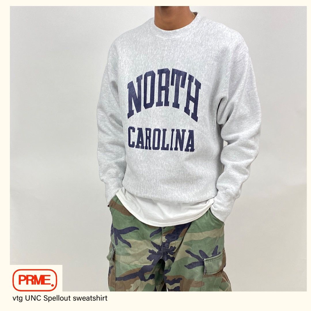 Lee × Vintage vtg 90s UNC UNIVERSITY OF NORTH CAROLINA Spellout sweatshirt Size US L / EU 52-54 / 3 - 1 Thumbnail