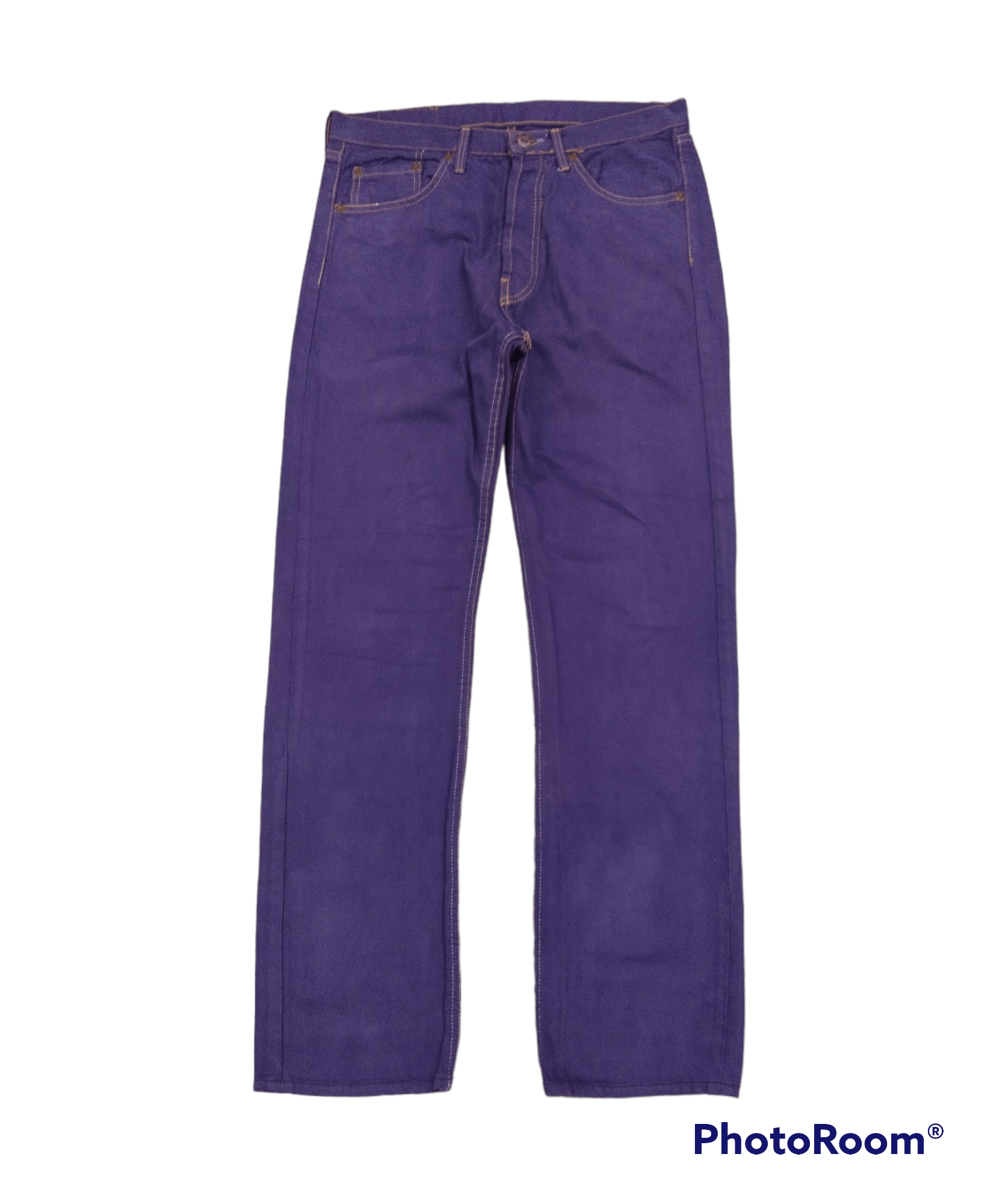 Levi's Vintage Clothing 90s LEVIS 501 PURPLE DENIM PANTS Size US 31 - 1 Thumbnail