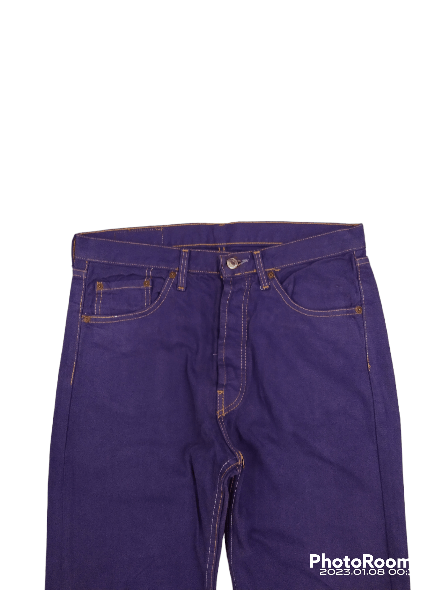 Levi's Vintage Clothing 90s LEVIS 501 PURPLE DENIM PANTS Size US 31 - 3 Thumbnail