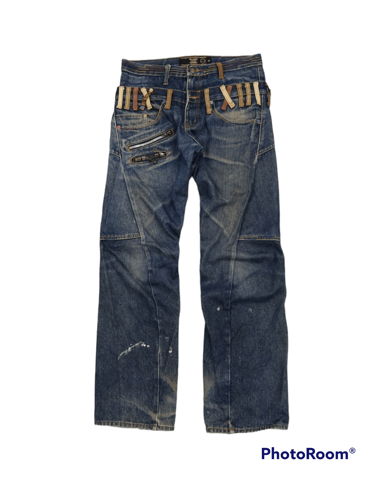 image of Distressed Denim x Hype Breathmintdistressed Twist Tactical Double Waist in Blue Distressed (Size 3