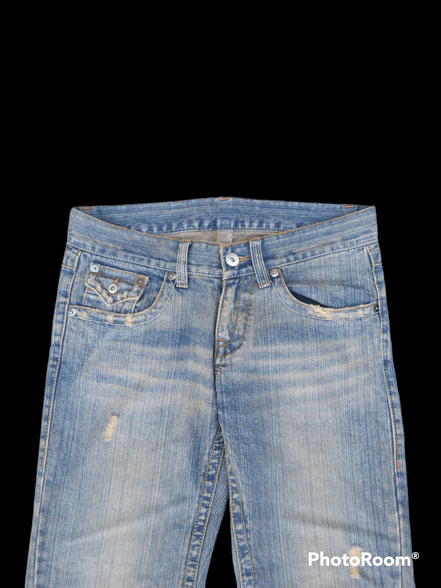 Japanese Brand FLARE TWIST🔥DISTRESSED UNBRAND DENIM PANTS Size US 31 - 3 Thumbnail