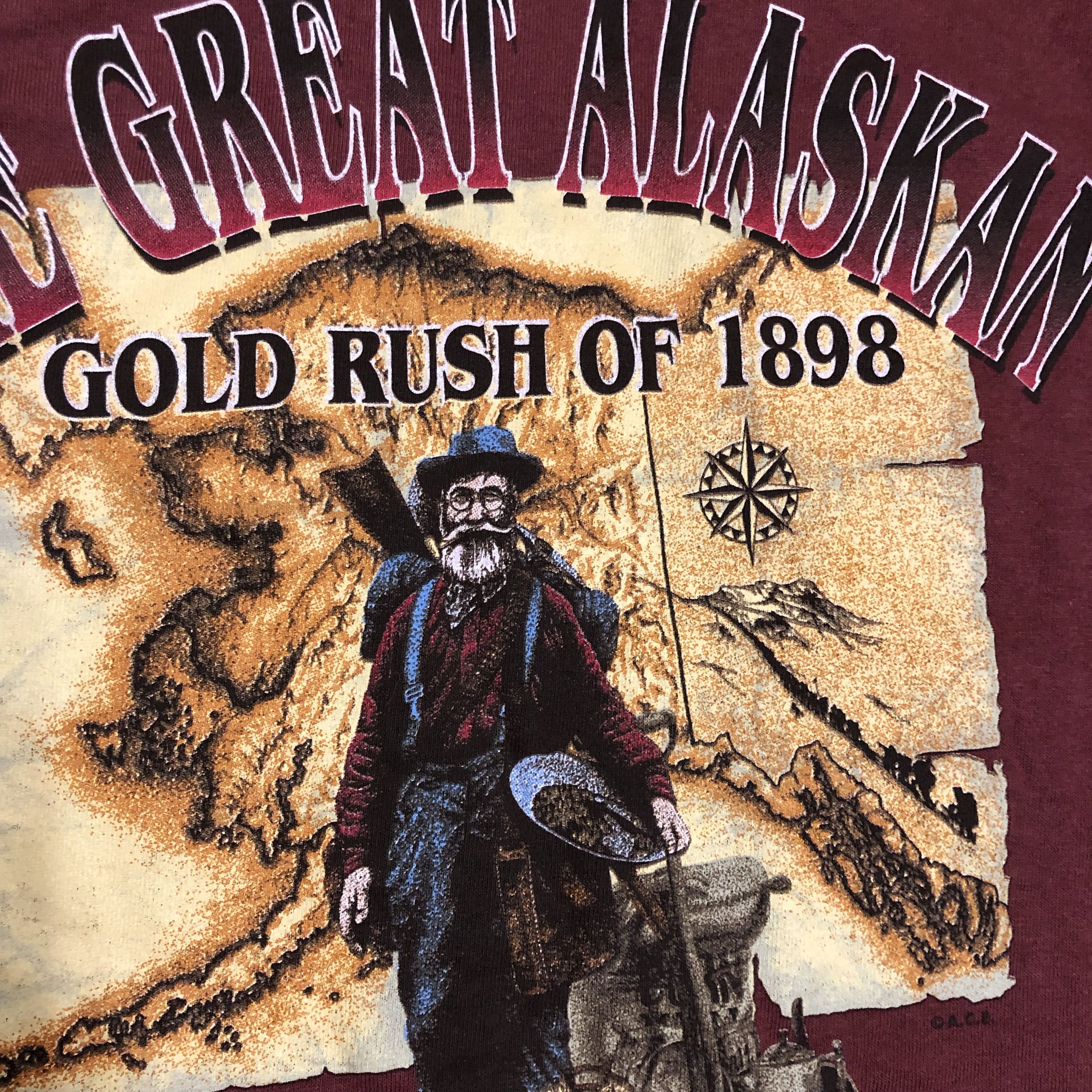 Tultex 90s Alaska Vintage Art Tee Tultex Vintage Animal Tee Size US L / EU 52-54 / 3 - 3 Thumbnail