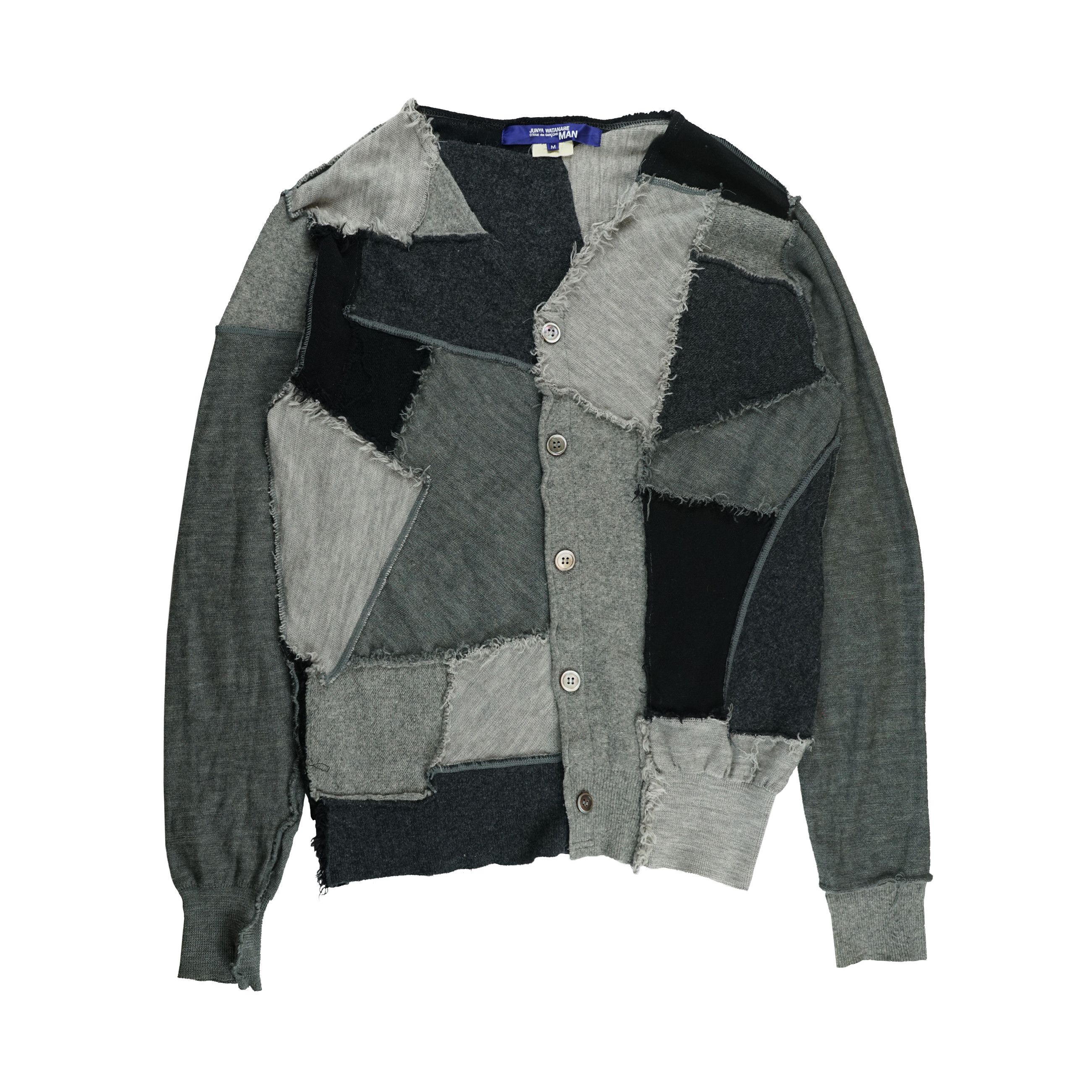 珍しい Junya Watanabe multi patchwork cardigan カーディガン