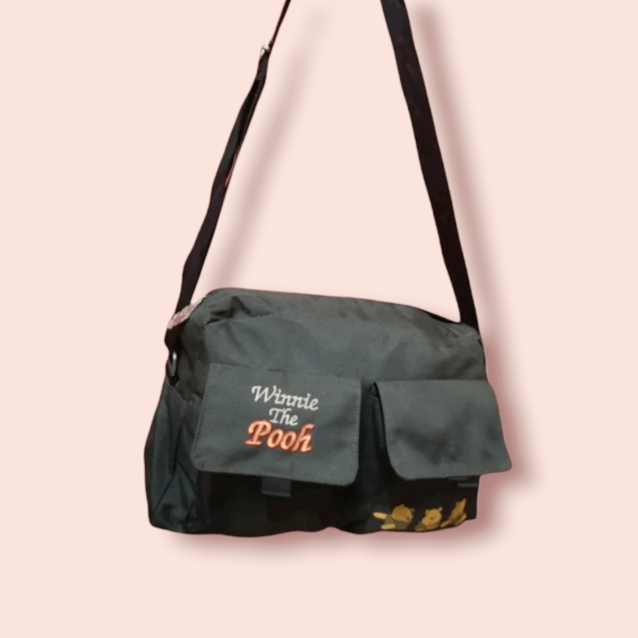 Cartoon Network x Disney Winnie The Pooh Crossbody Sling Bag in Green, Men's