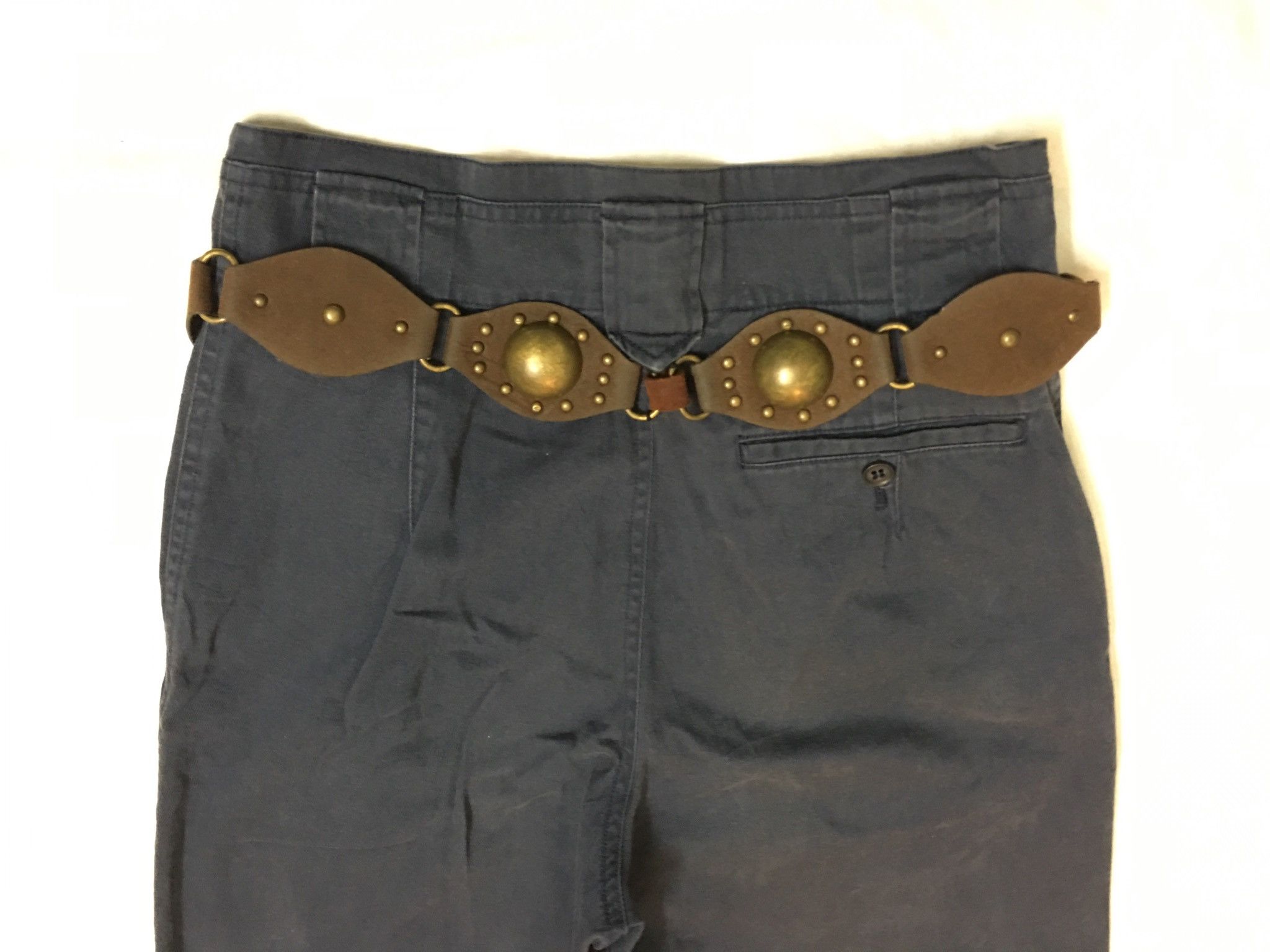 Issey Miyake RaRe Vintage Issey Miyake Pant With Leather accessories Size US 29 - 3 Thumbnail