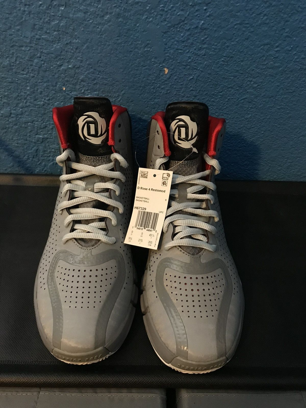 NEW ADIDAS D DERRICK ROSE RESTOMOD GRAY BLACK RED MEN