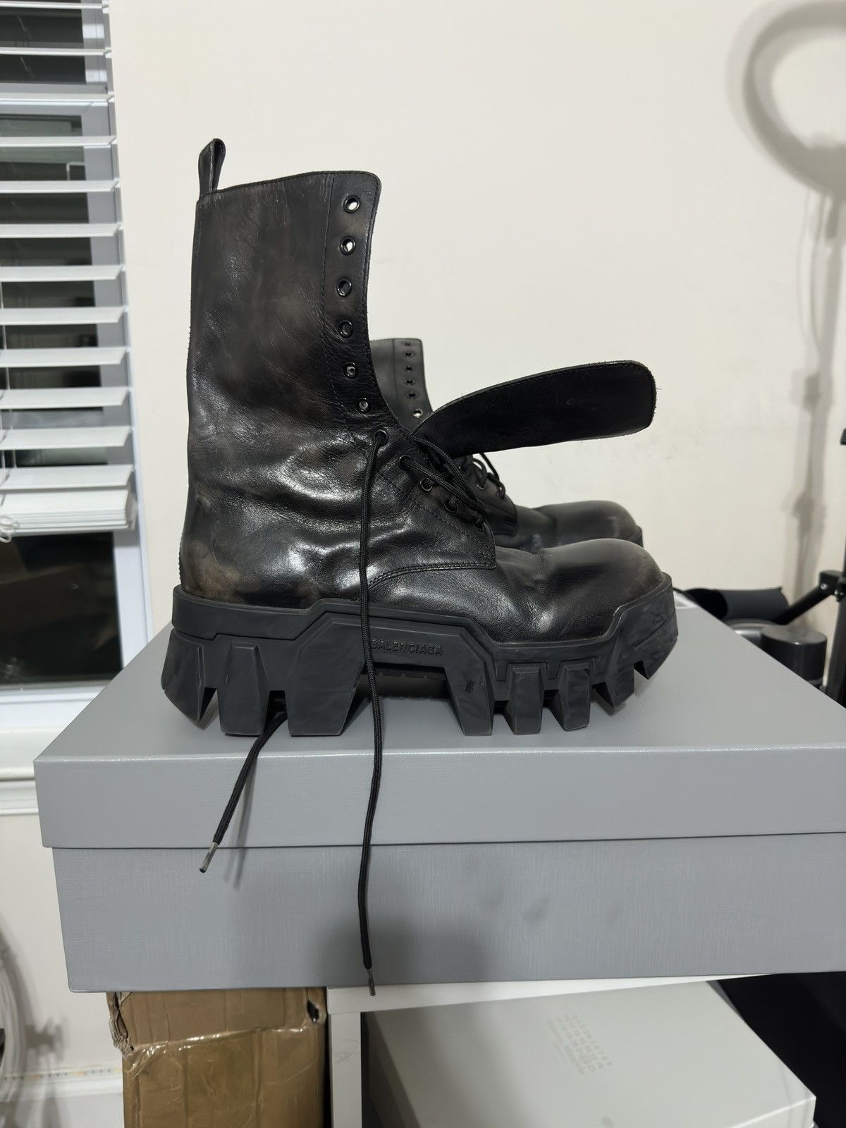 Balenciaga Bulldozer Boots Worn Out Edition