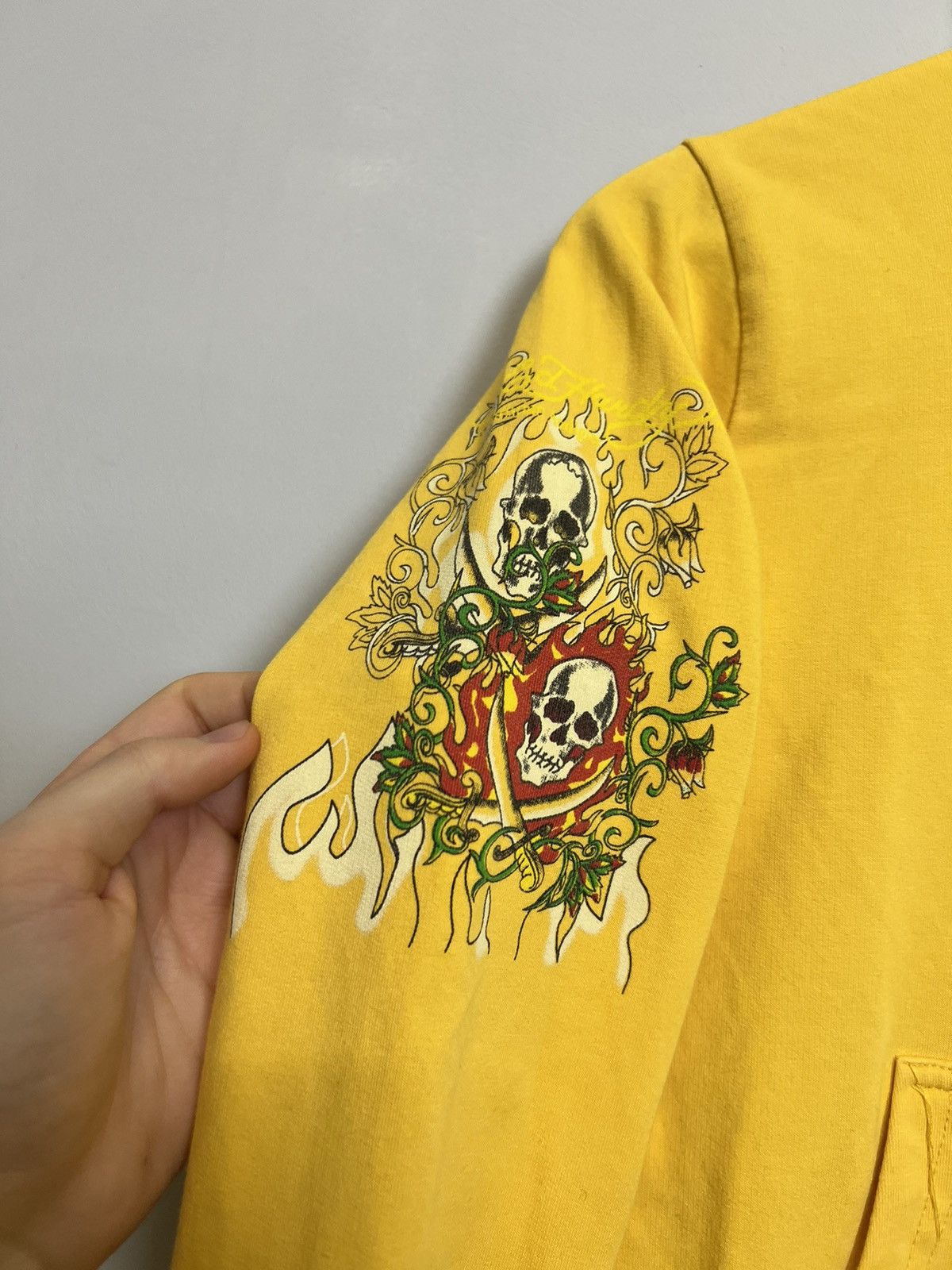 Christian Audigier Vintage Y2K Ed Hardy Skull Flames Ch. Audigier Zip hoodie Size XS / US 0-2 / IT 36-38 - 4 Thumbnail