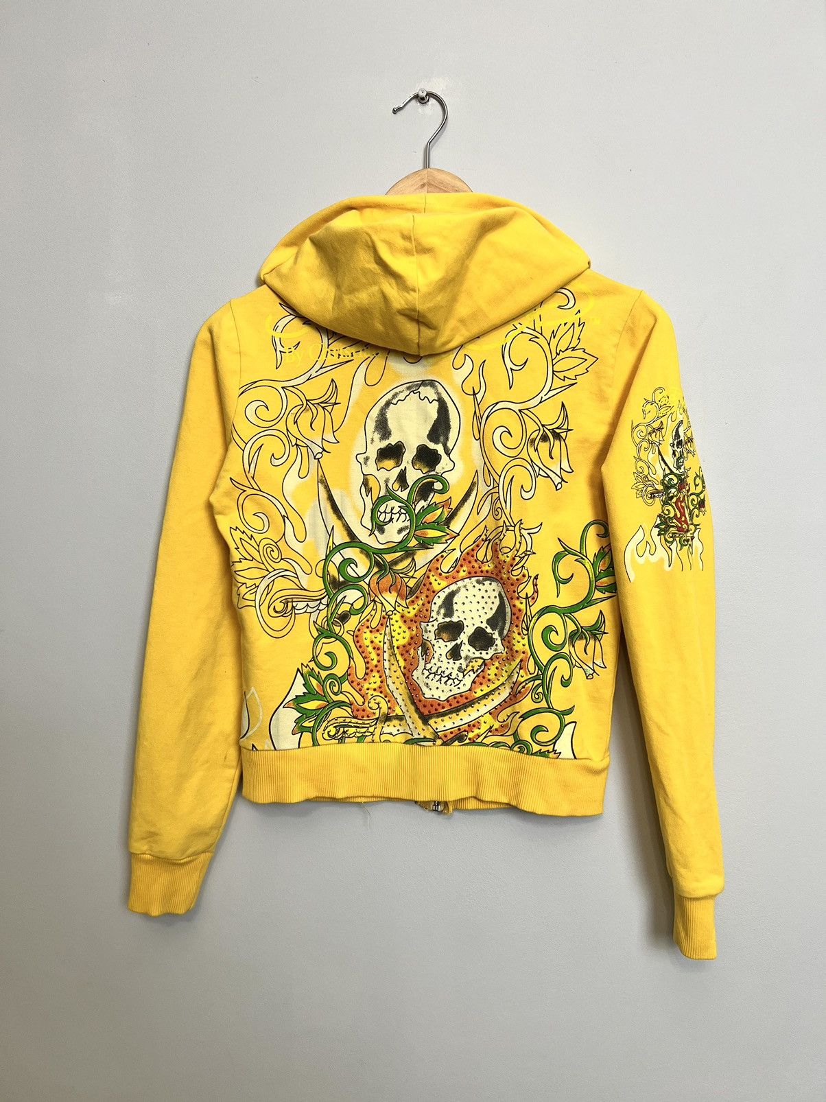 Christian Audigier Vintage Y2K Ed Hardy Skull Flames Ch. Audigier Zip hoodie Size XS / US 0-2 / IT 36-38 - 1 Thumbnail