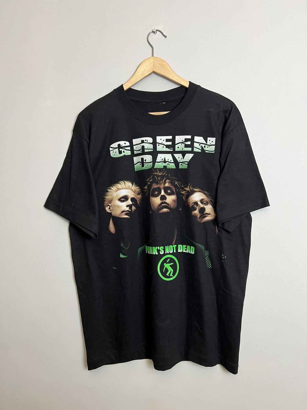 Vintage Early 00s Green Day Warning Punk Band Tshirt Hype
