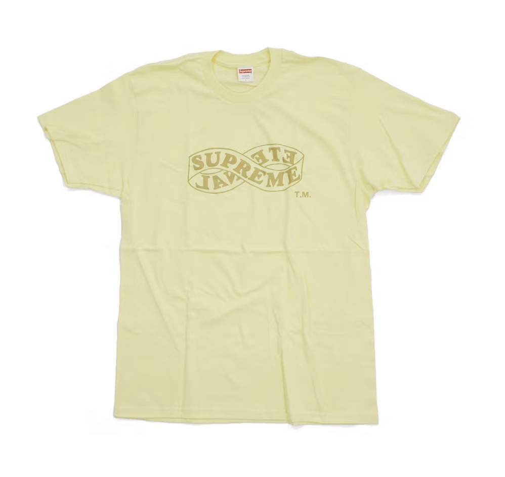 💚 FW18 Supreme Pale Yellow Eternal Tee Large NEW