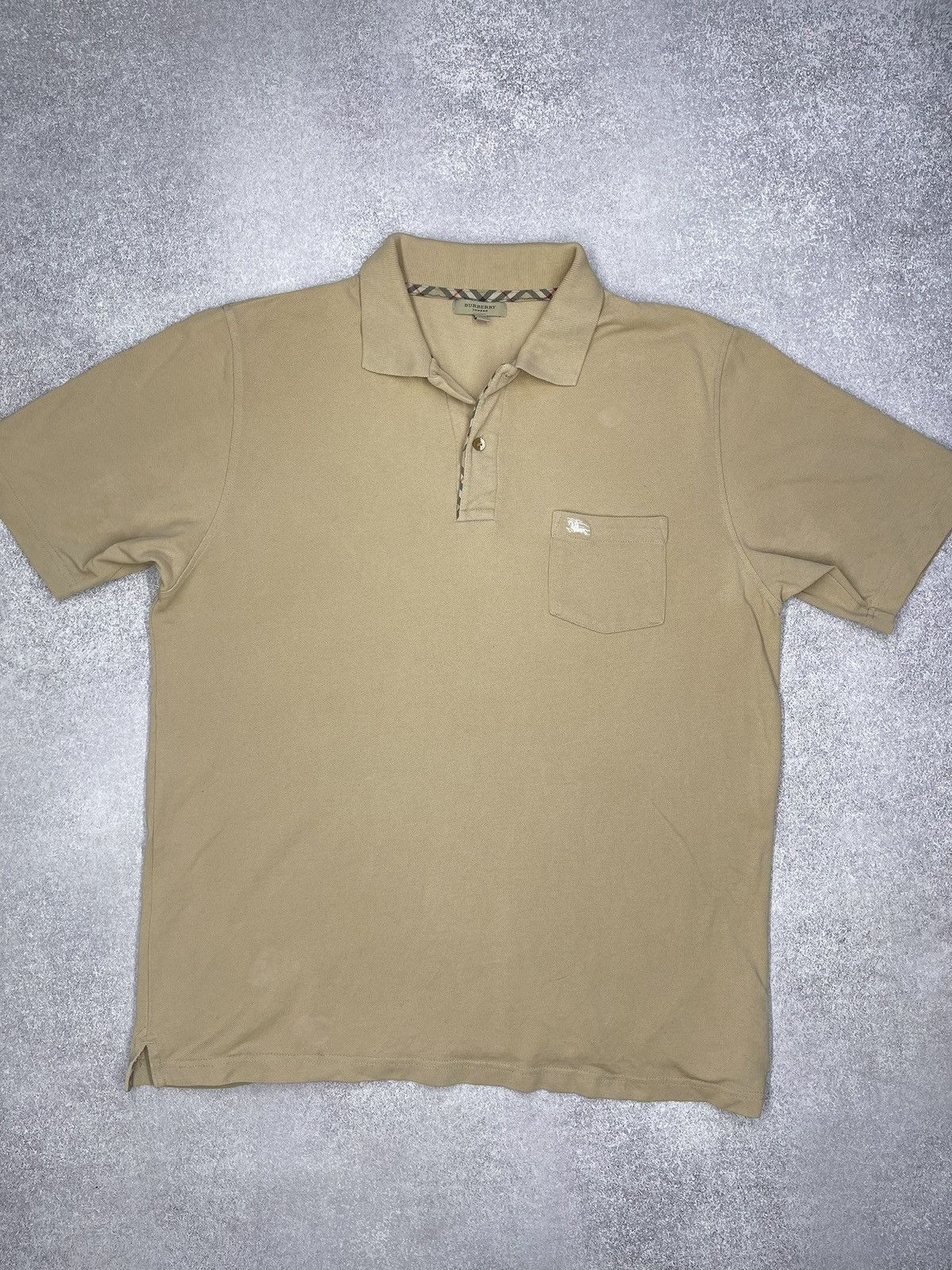 Burberry Vintage Burberry Polo Beige Y2K Size L Size US L / EU 52-54 / 3 - 2 Thumbnail