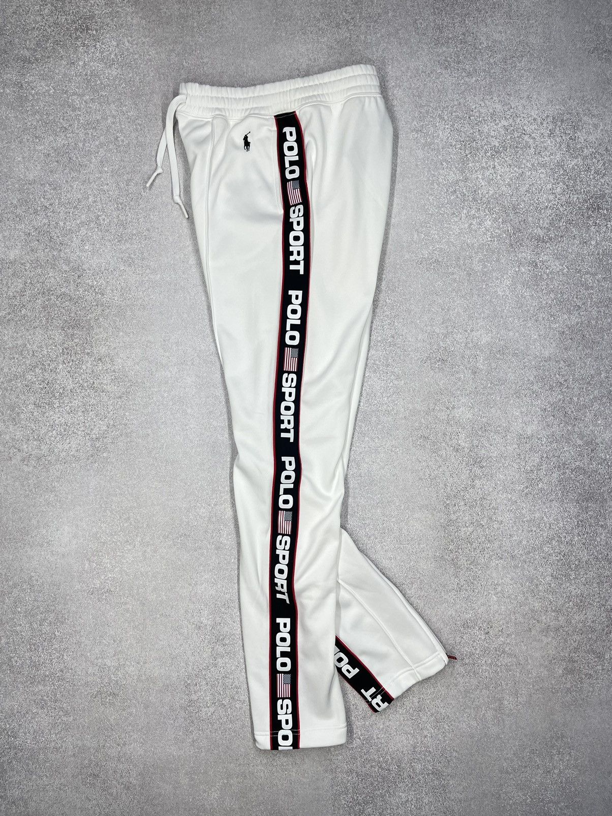 Polo Ralph Lauren × Ralph Lauren Sport × Rugby Ralph Lauren New Polo Sport Ralph Lauren Sweatpants White Lampas Women Size 24" / US 00 / IT 34 - 3 Thumbnail