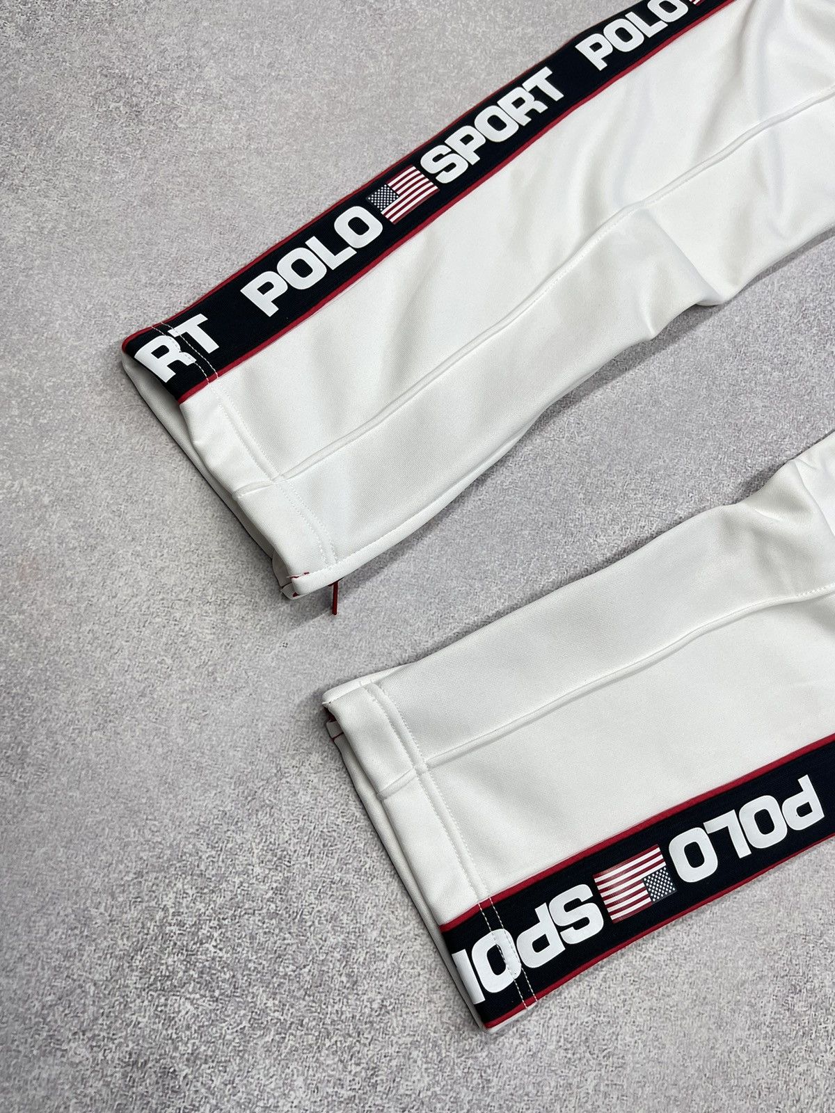 Polo Ralph Lauren × Ralph Lauren Sport × Rugby Ralph Lauren New Polo Sport Ralph Lauren Sweatpants White Lampas Women Size 24" / US 00 / IT 34 - 8 Thumbnail