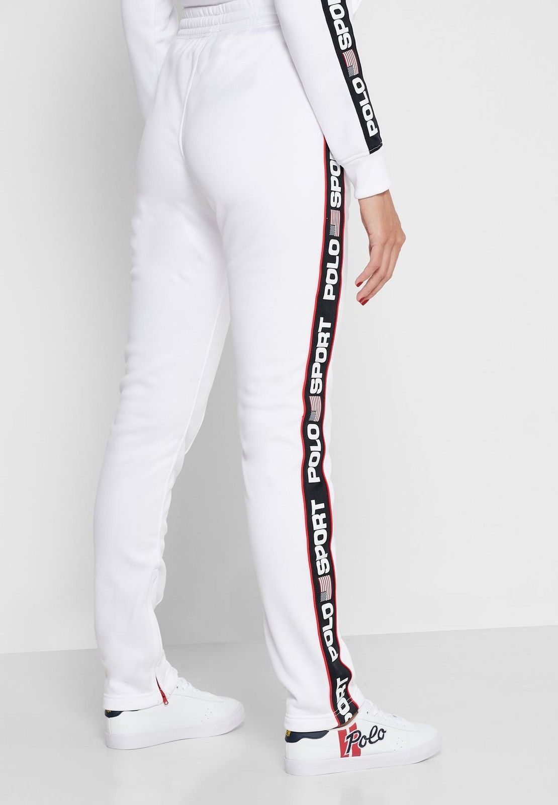 Polo Ralph Lauren × Ralph Lauren Sport × Rugby Ralph Lauren New Polo Sport Ralph Lauren Sweatpants White Lampas Women Size 24" / US 00 / IT 34 - 6 Thumbnail