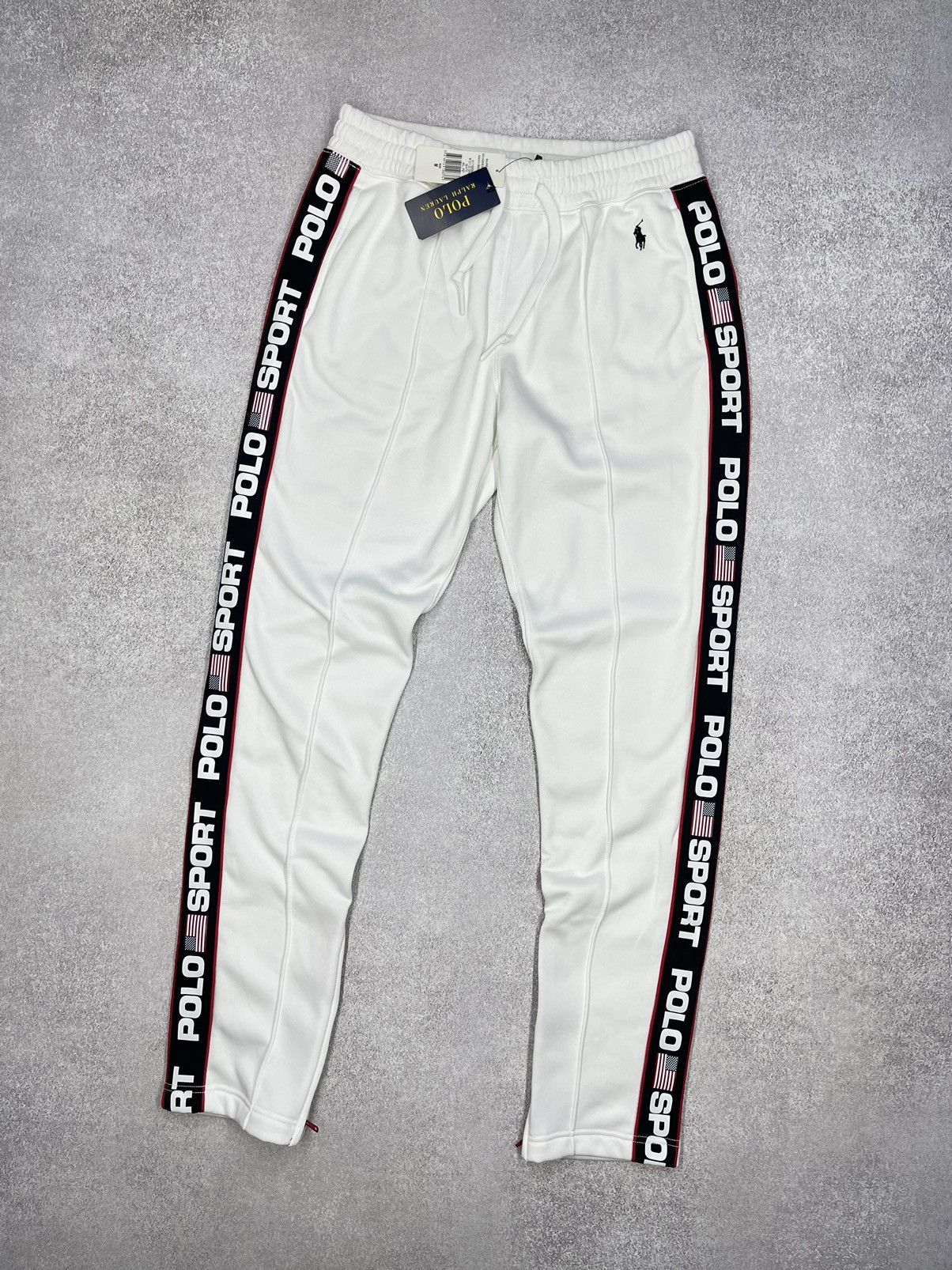 Polo Ralph Lauren × Ralph Lauren Sport × Rugby Ralph Lauren New Polo Sport Ralph Lauren Sweatpants White Lampas Women Size 24" / US 00 / IT 34 - 1 Thumbnail