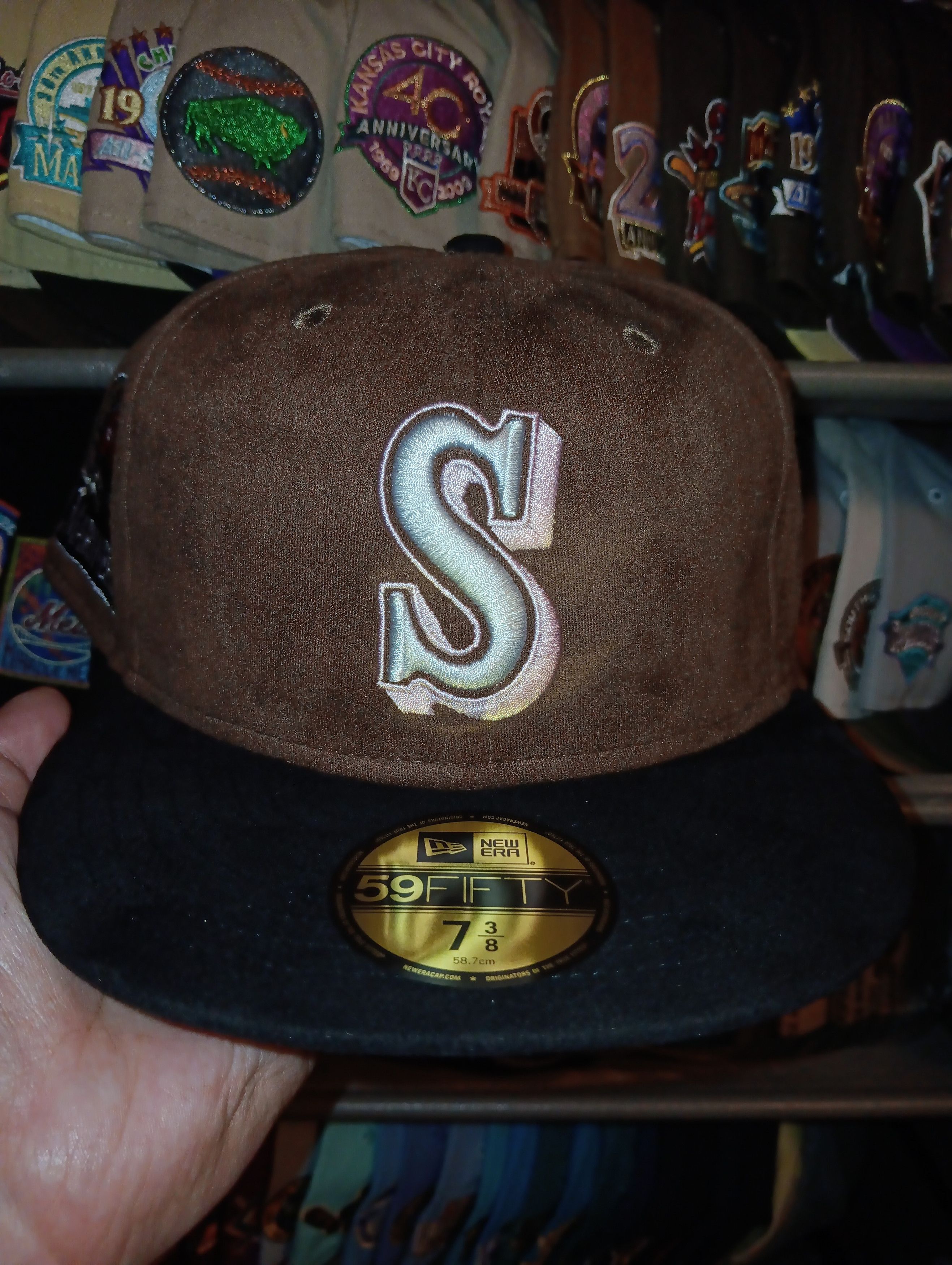 マリナーズ　ニューエラ　7 3/8 New Era 59Fifty Seattle Mariners Fitted Hat Size 7 3/8 Teal