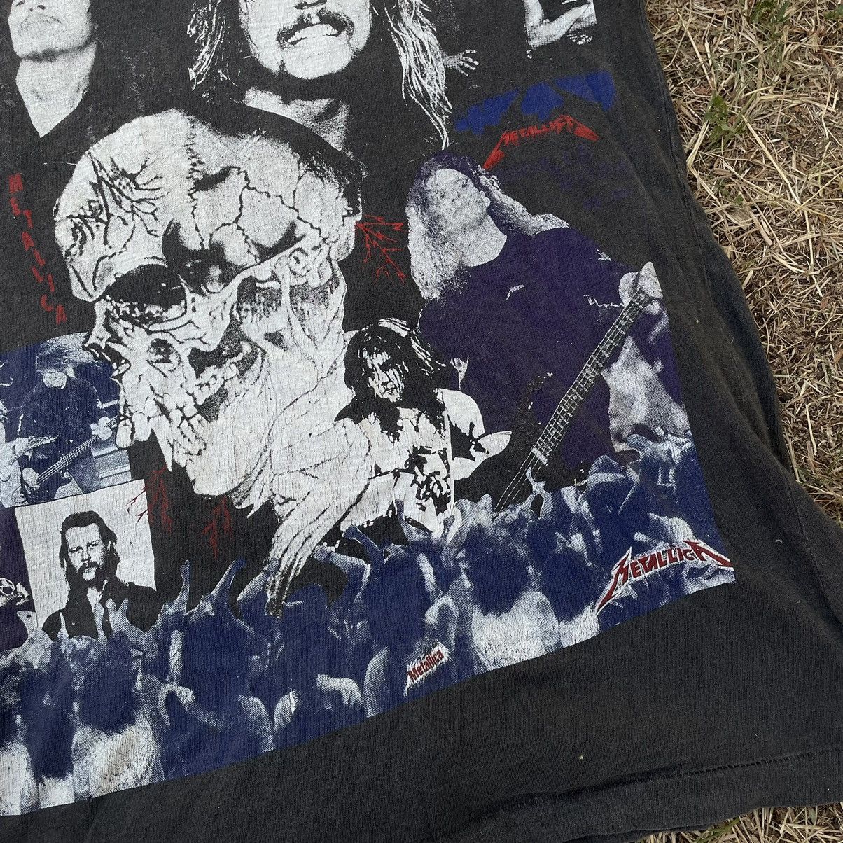 Vintage Vintage 90s Metallica Band Tee All Over Print Grunge Boxy L Size US L / EU 52-54 / 3 - 6 Thumbnail