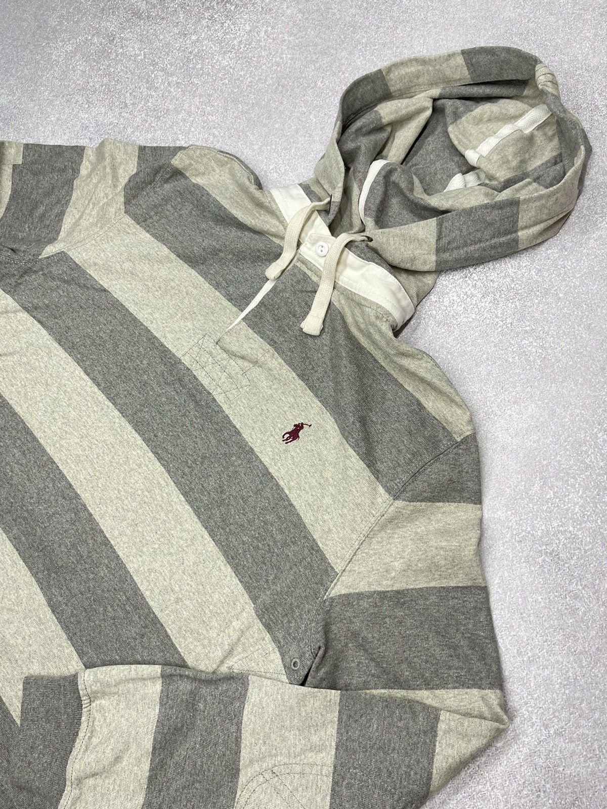 Vintage Vintage Polo Ralph Lauren Striped Hoodie Y2K Size US M / EU 48-50 / 2 - 2 Thumbnail