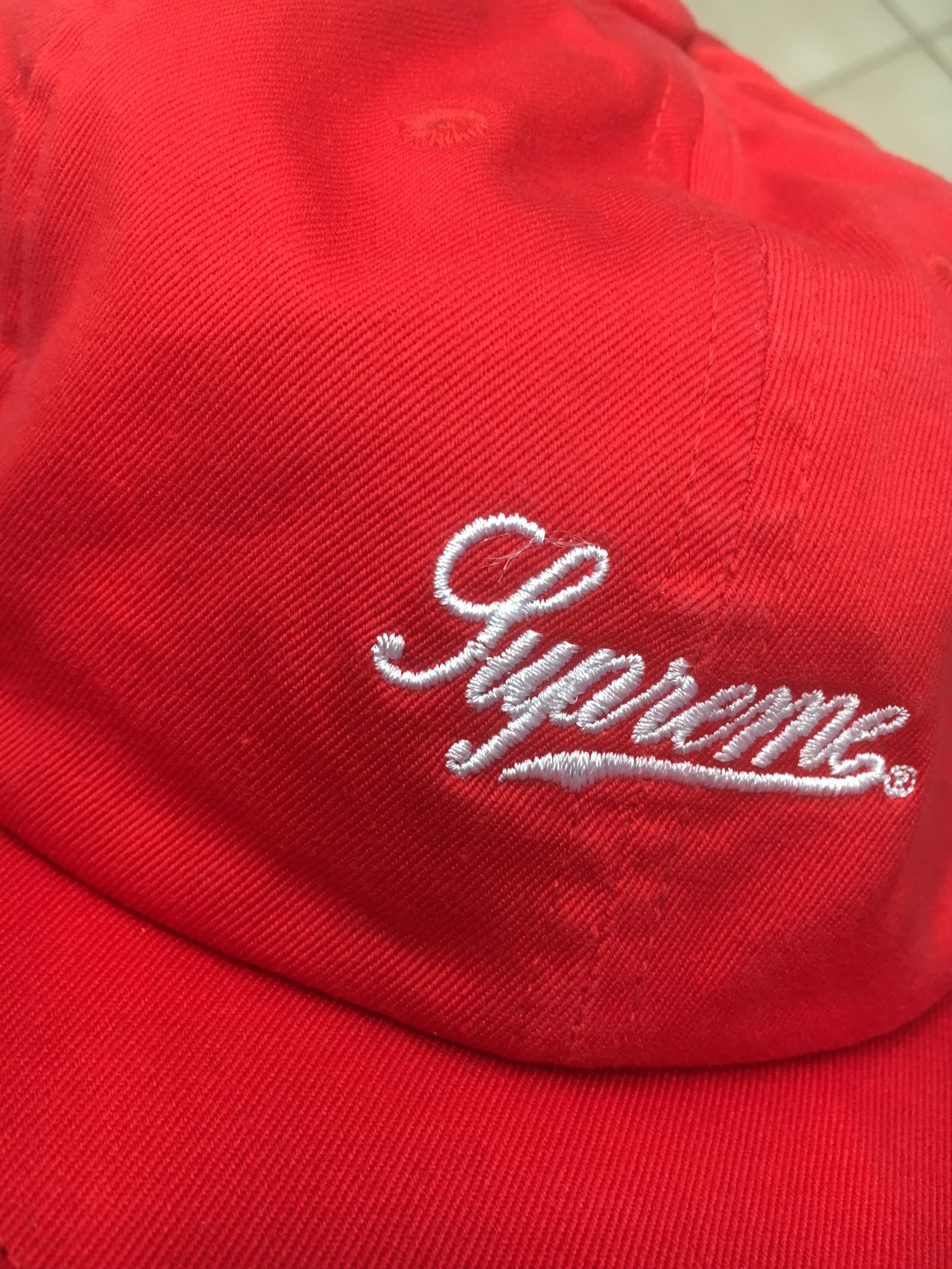 Supreme Supreme Side Pocket Script Logo 6-Panel | Grailed