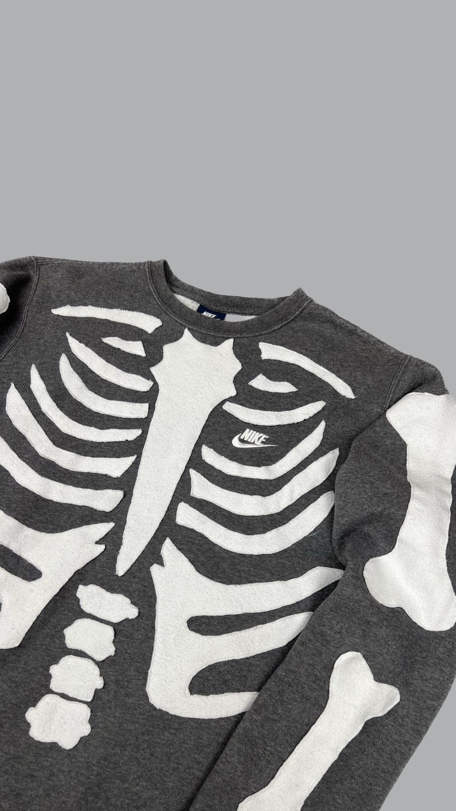 Nike × Vintage Free shipping• nike skeleton skull ☠️ custom rare sweatshirt Size US L / EU 52-54 / 3 - 3 Thumbnail
